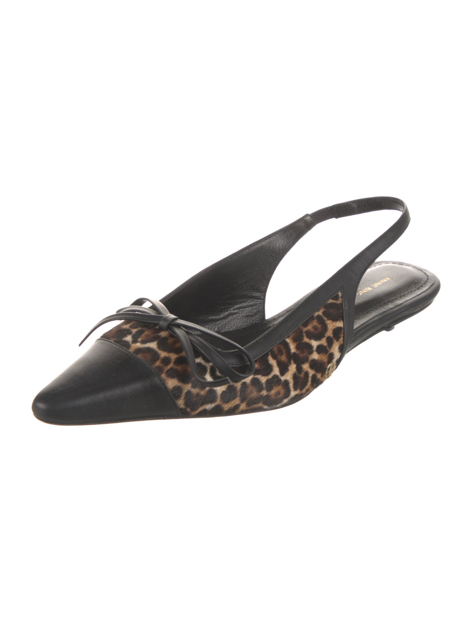 Anine Bing Leather Printed Slingback Pumps