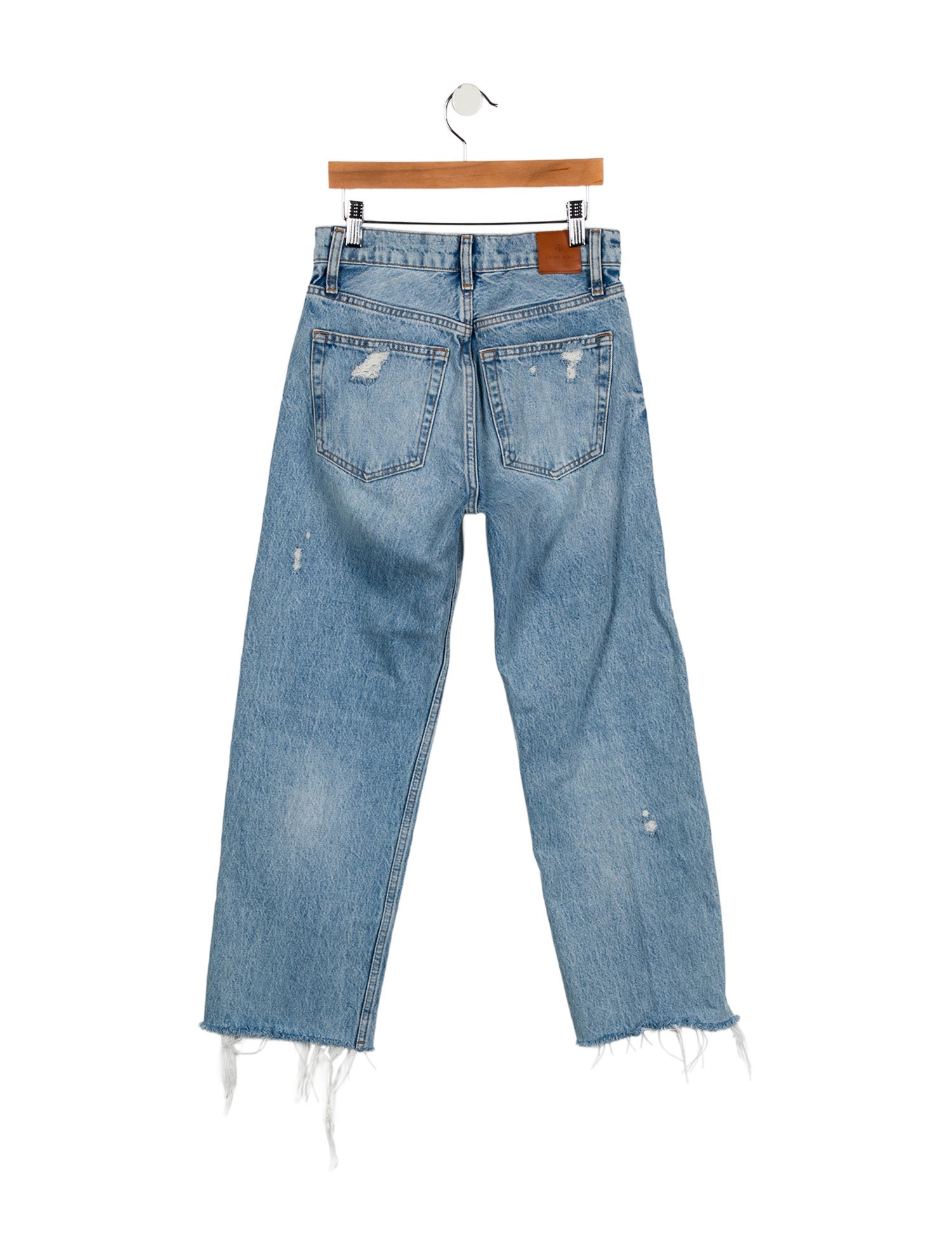 Anine Bing Mid-Rise Straight Leg Jeans