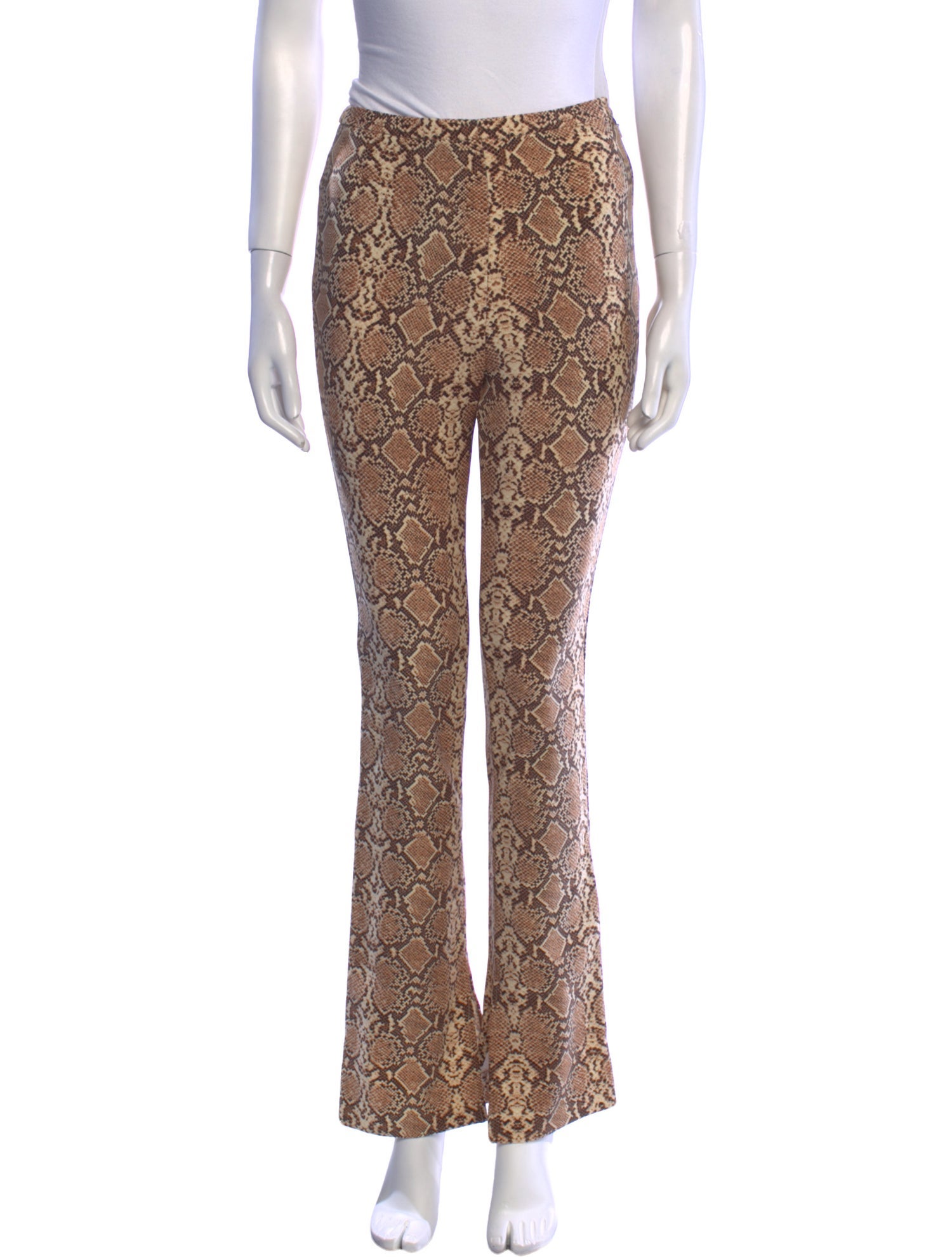Anine Bing Animal Print Wide Leg Pants