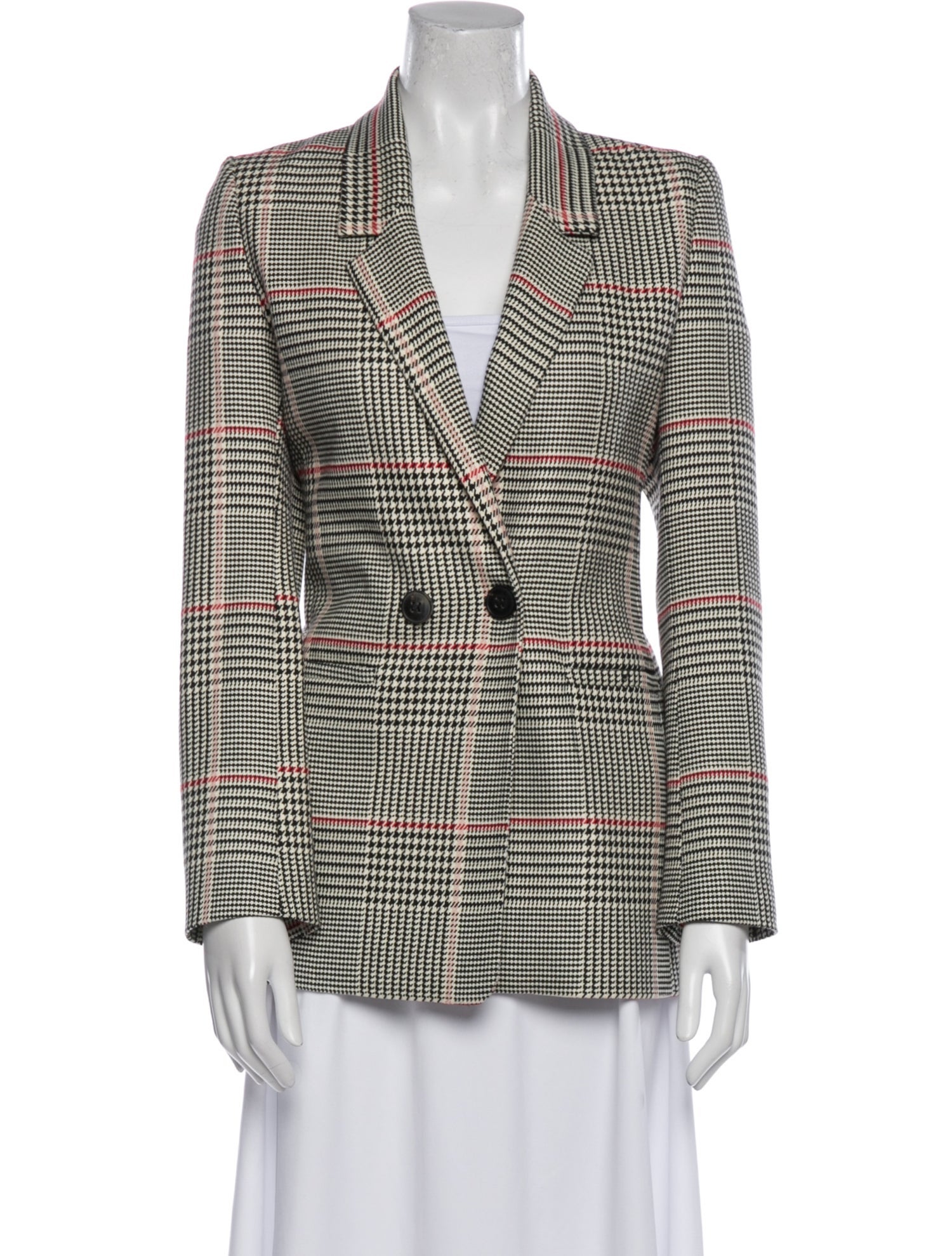 Anine Bing Plaid Print Blazer