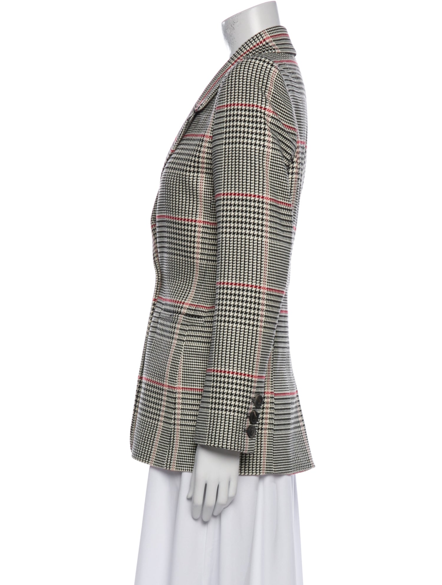 Anine Bing Plaid Print Blazer