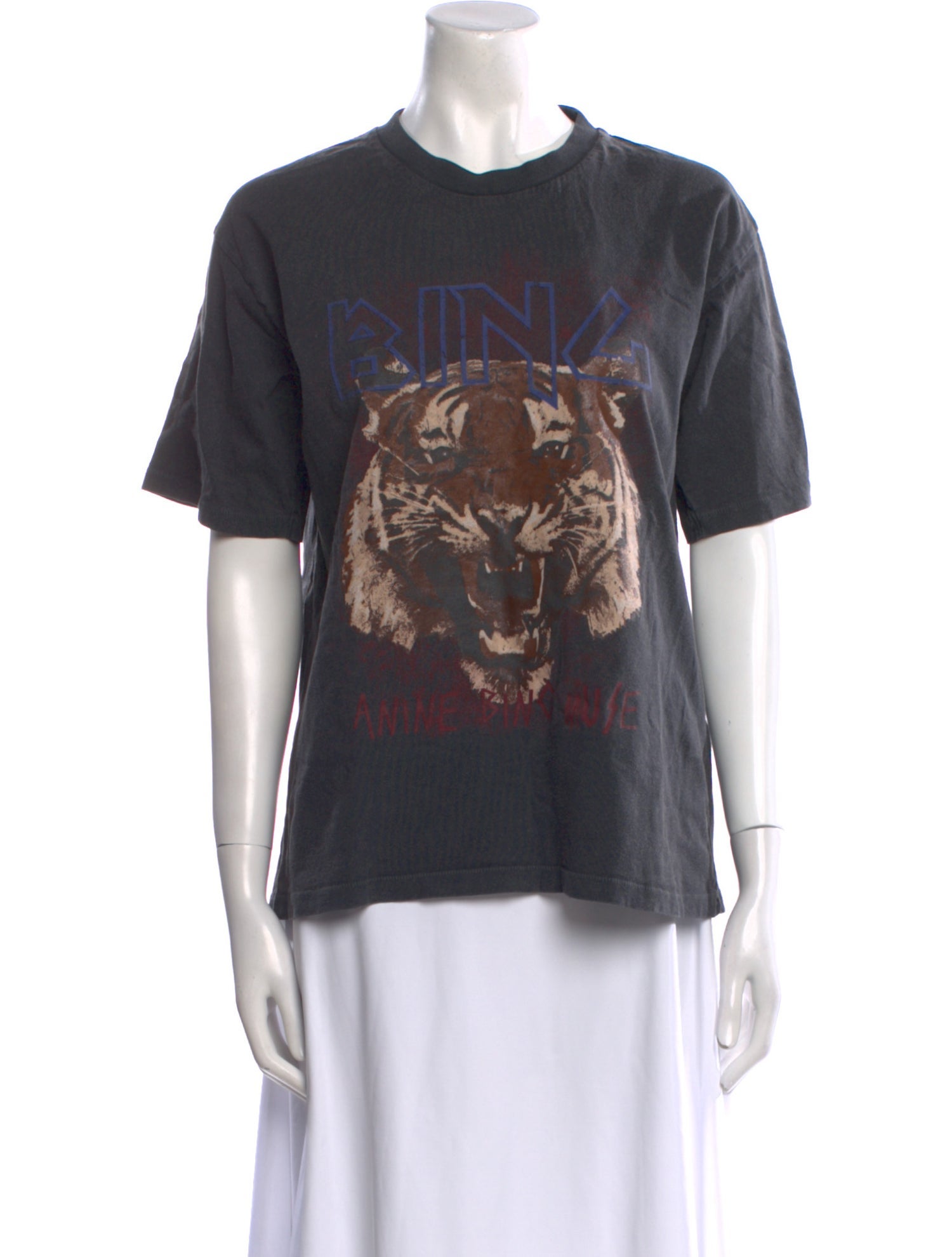 Anine Bing Graphic Print Crew Neck T-Shirt w/ Tags