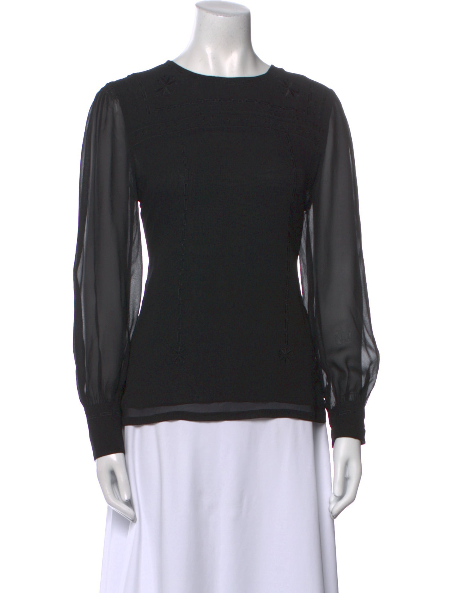 Anine Bing Silk Bateau Neckline Sweatshirt