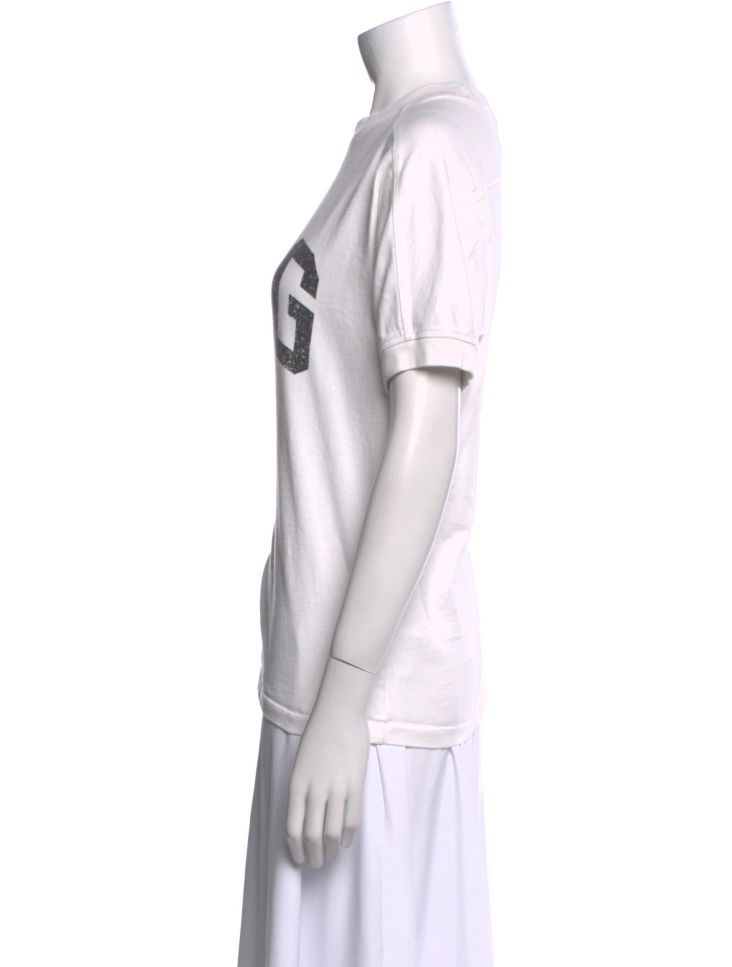 Anine Bing Graphic Print Mock Neck T-Shirt