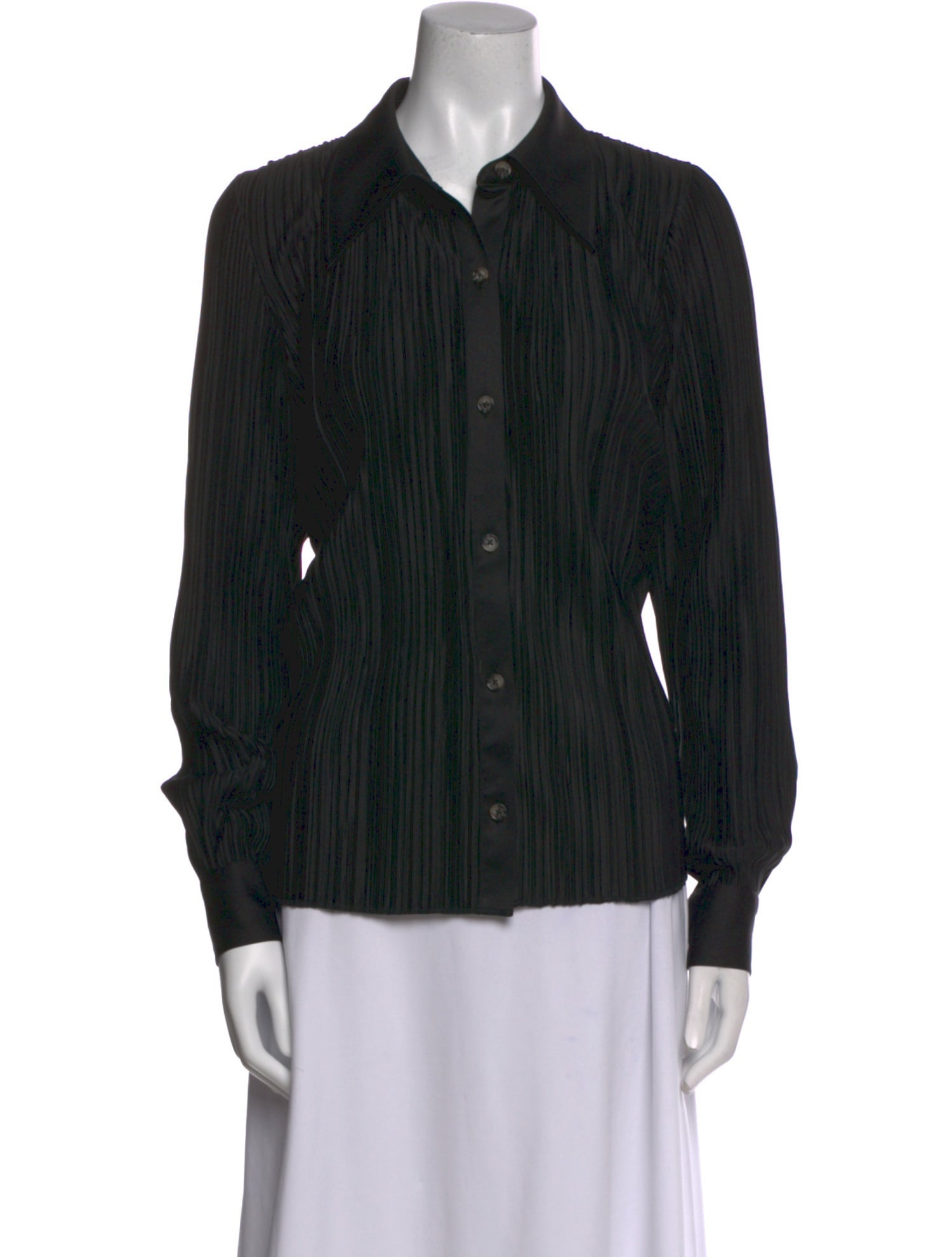 Anine Bing Long Sleeve Button-Up Top