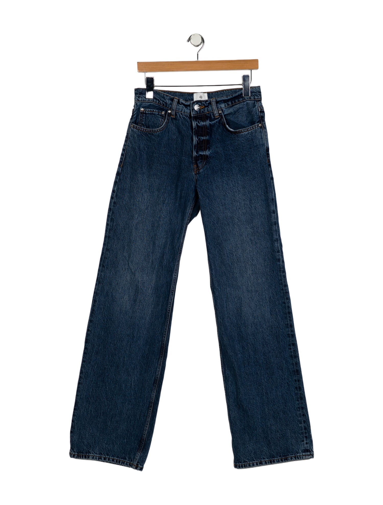 Anine Bing Mid-Rise Wide Leg Jeans