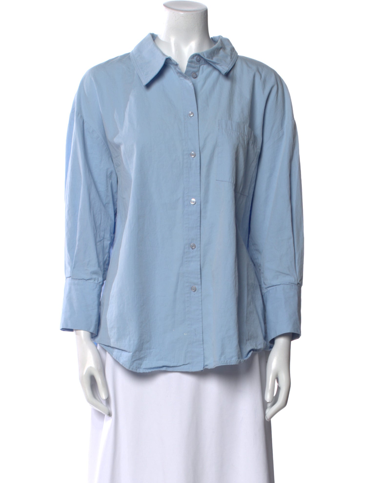 Anine Bing Long Sleeve Button-Up Top