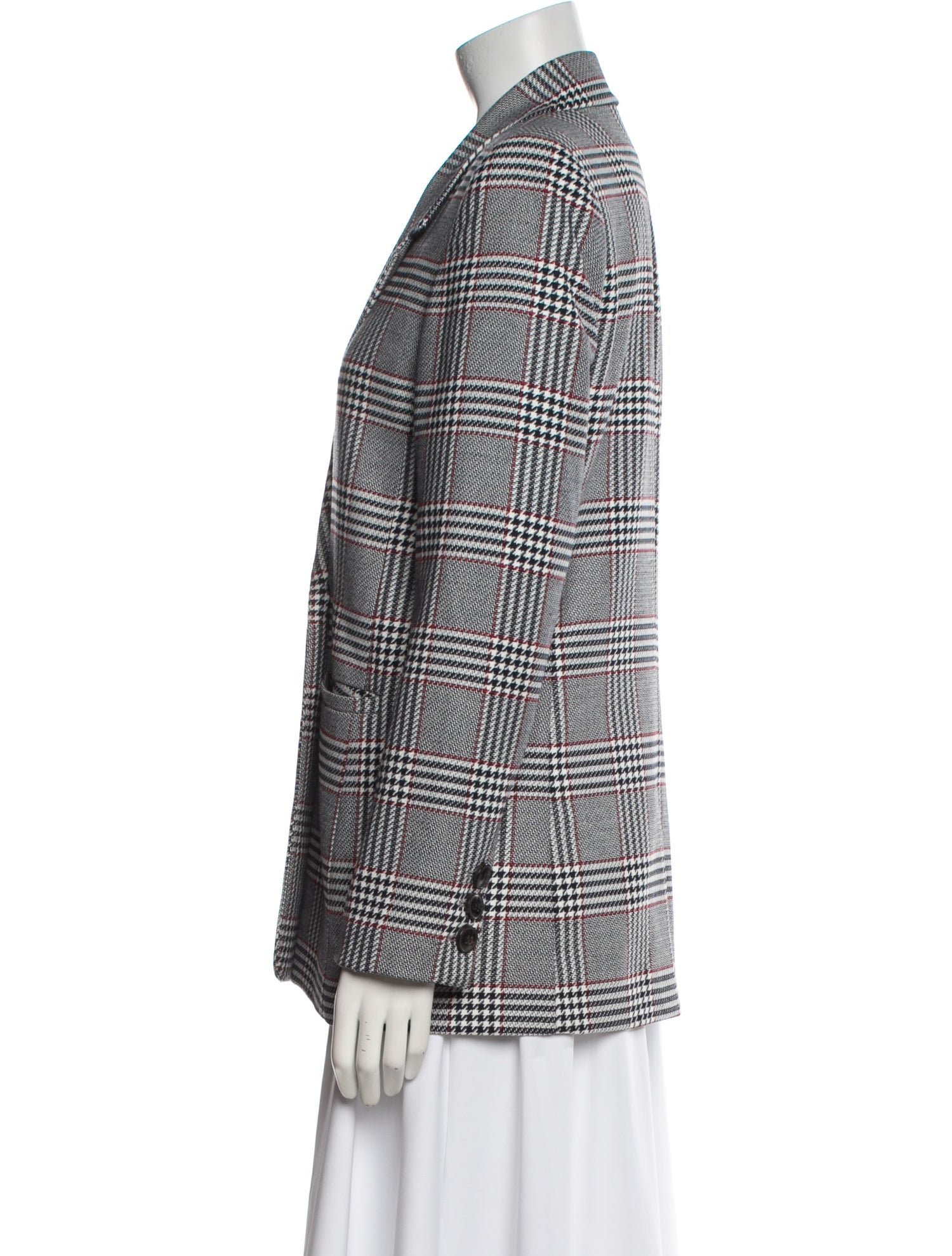 Anine Bing Plaid Print Blazer