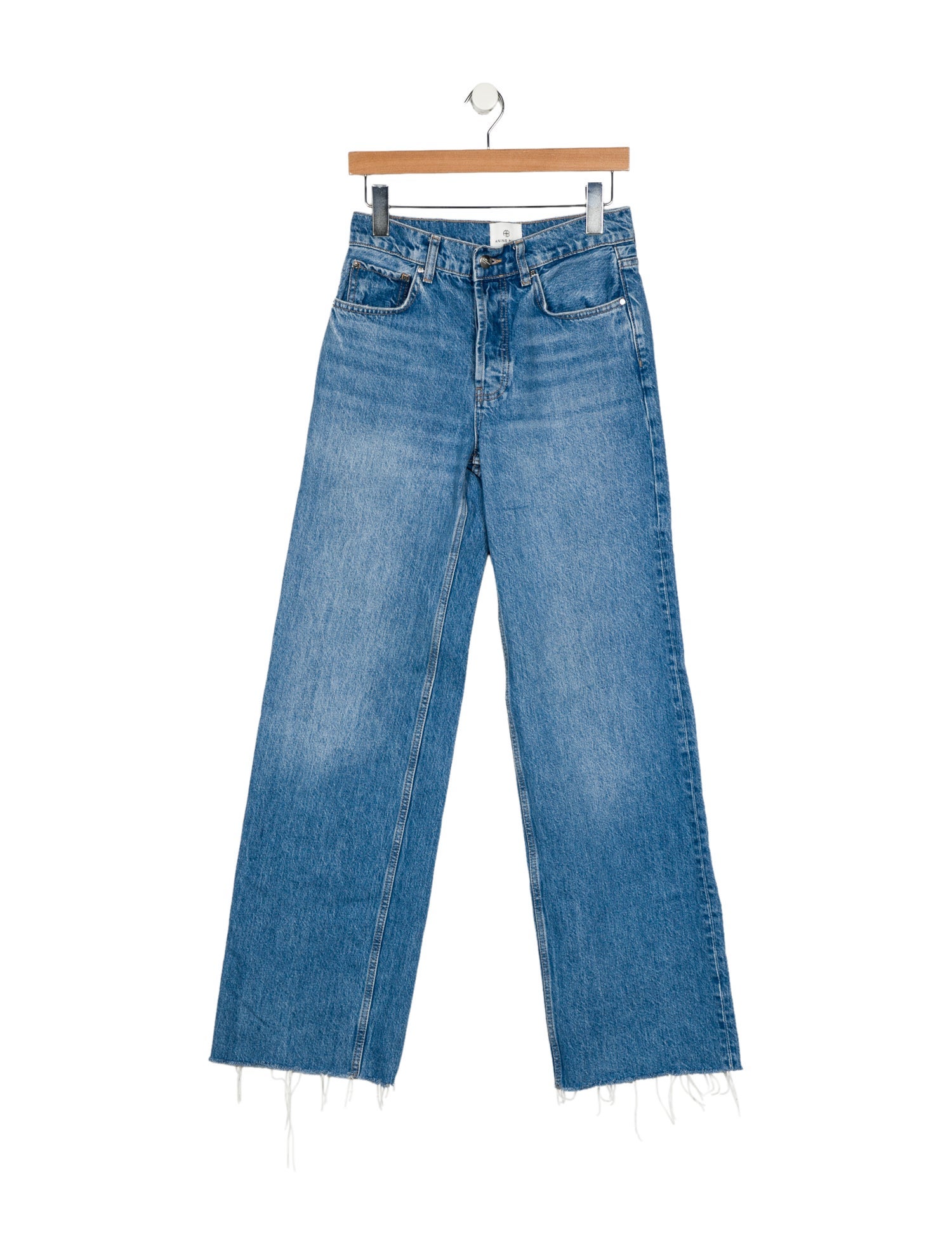 Anine Bing Mid-Rise Wide Leg Jeans