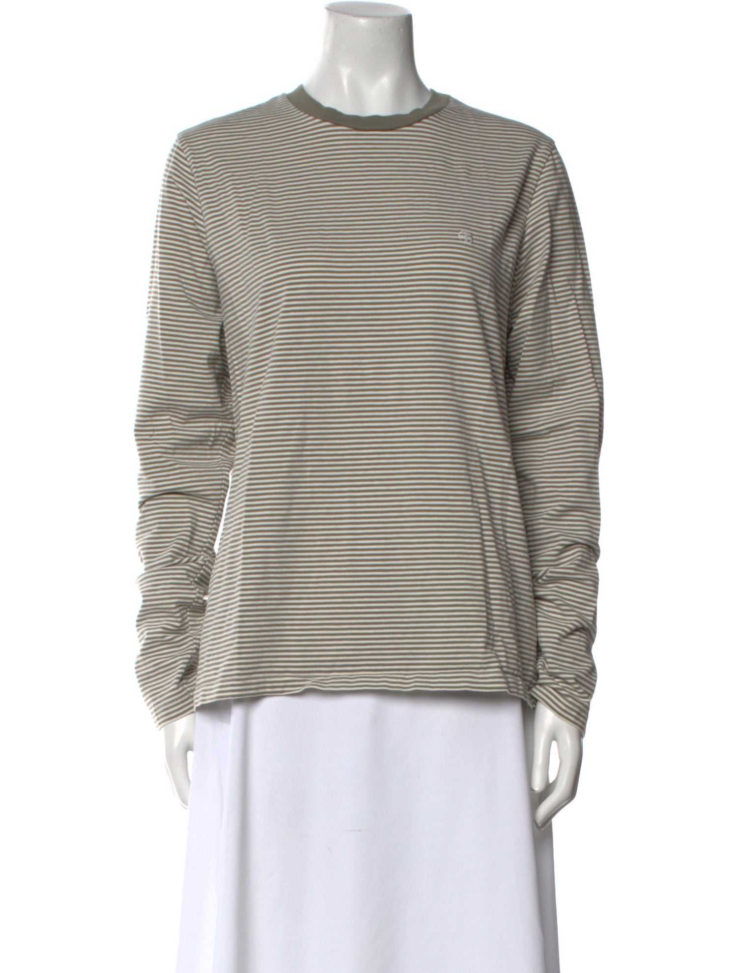 Anine Bing Striped Crew Neck Top