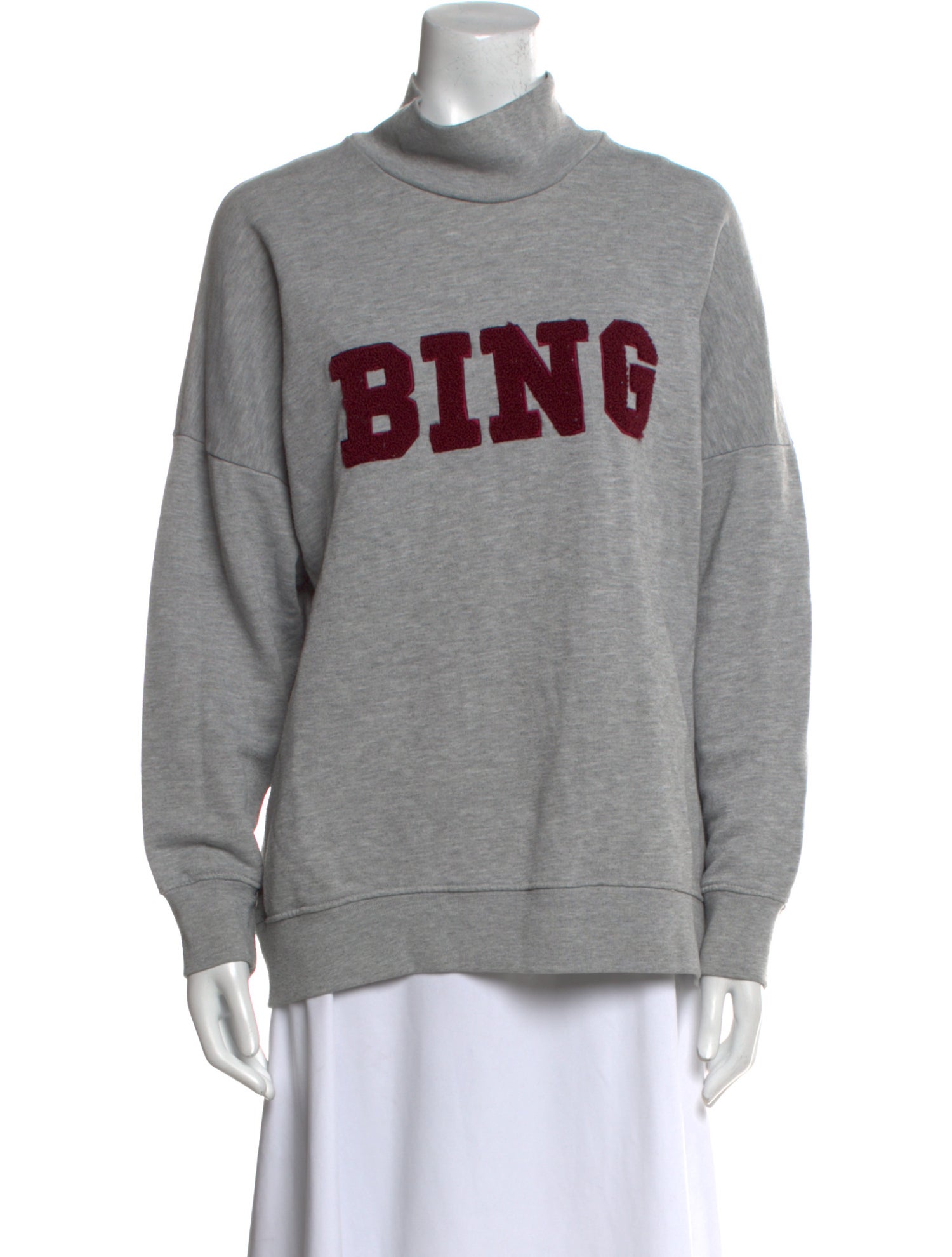 Anine Bing Graphic Print Turtleneck Sweater