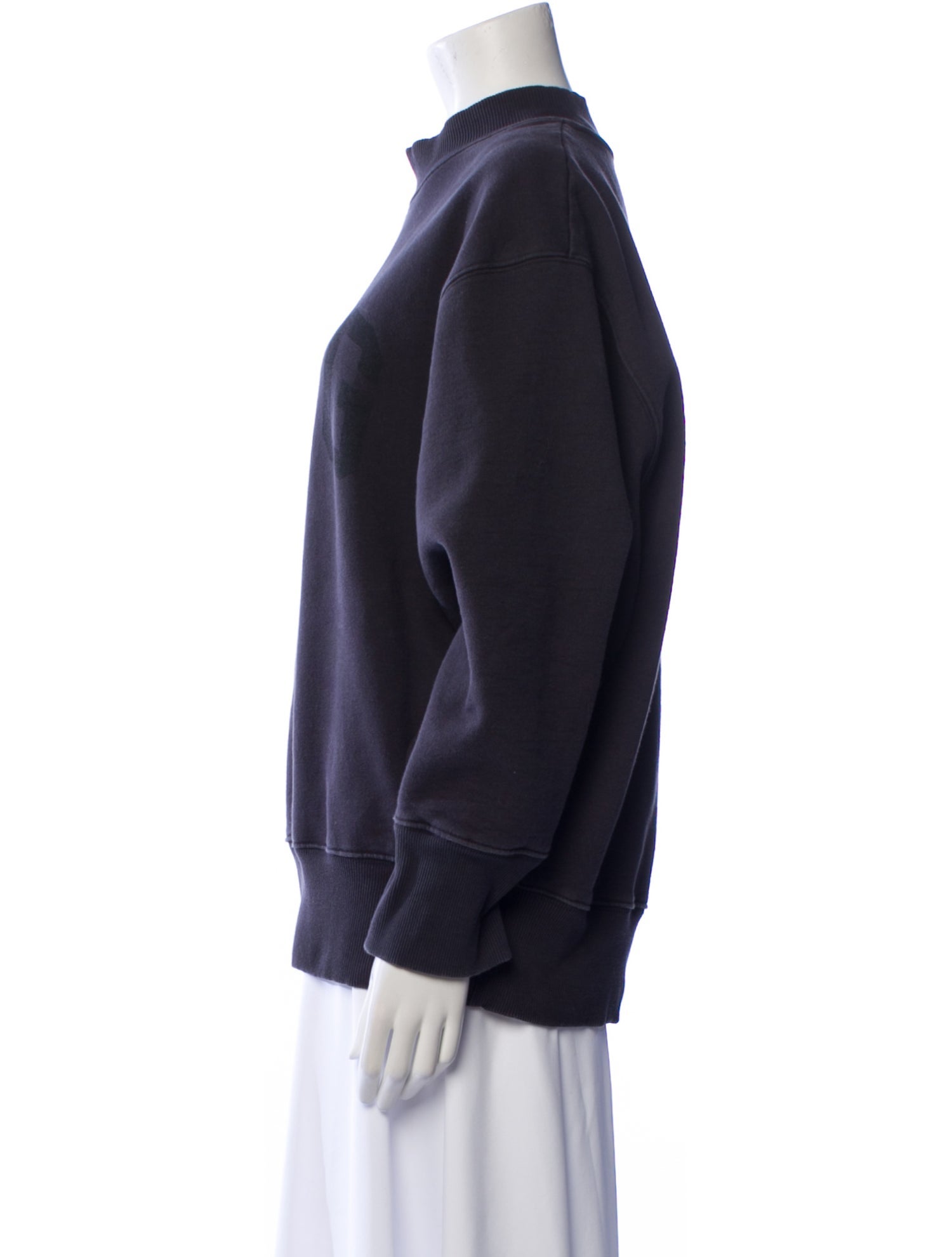 Anine Bing Mock Neck Long Sleeve Sweatshirt