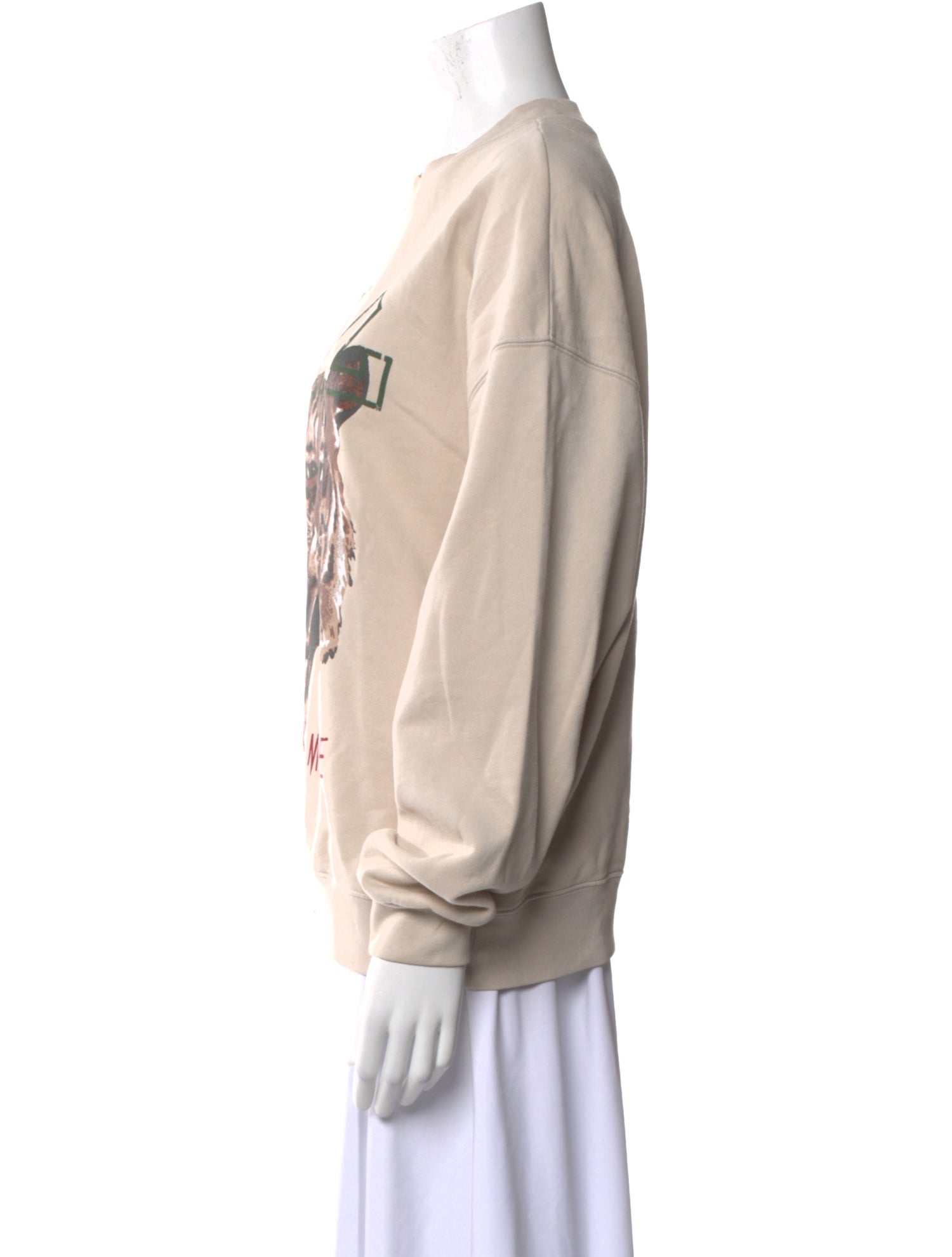 Anine Bing Graphic Print Crew Neck Sweater