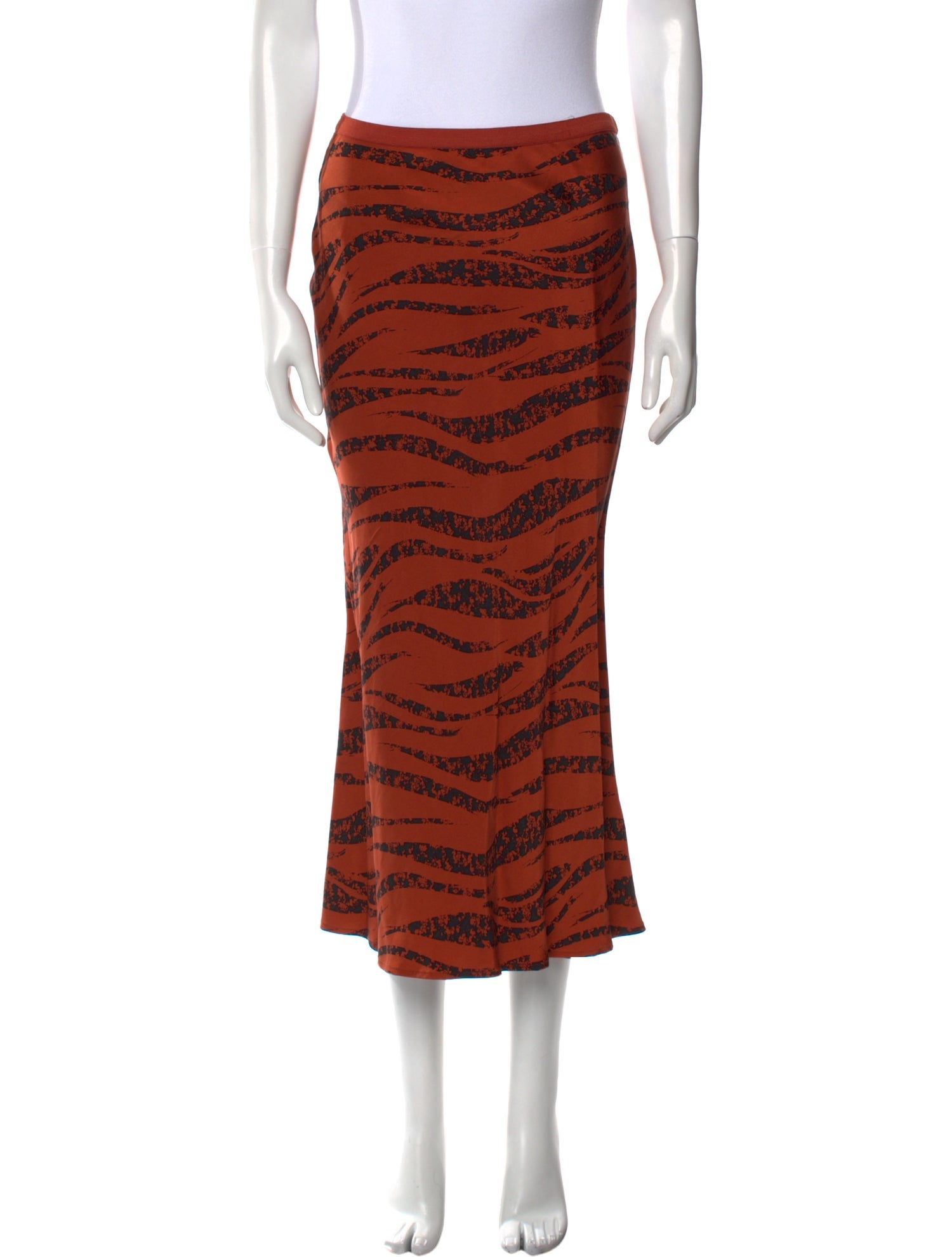 Anine Bing Silk Midi Length Skirt