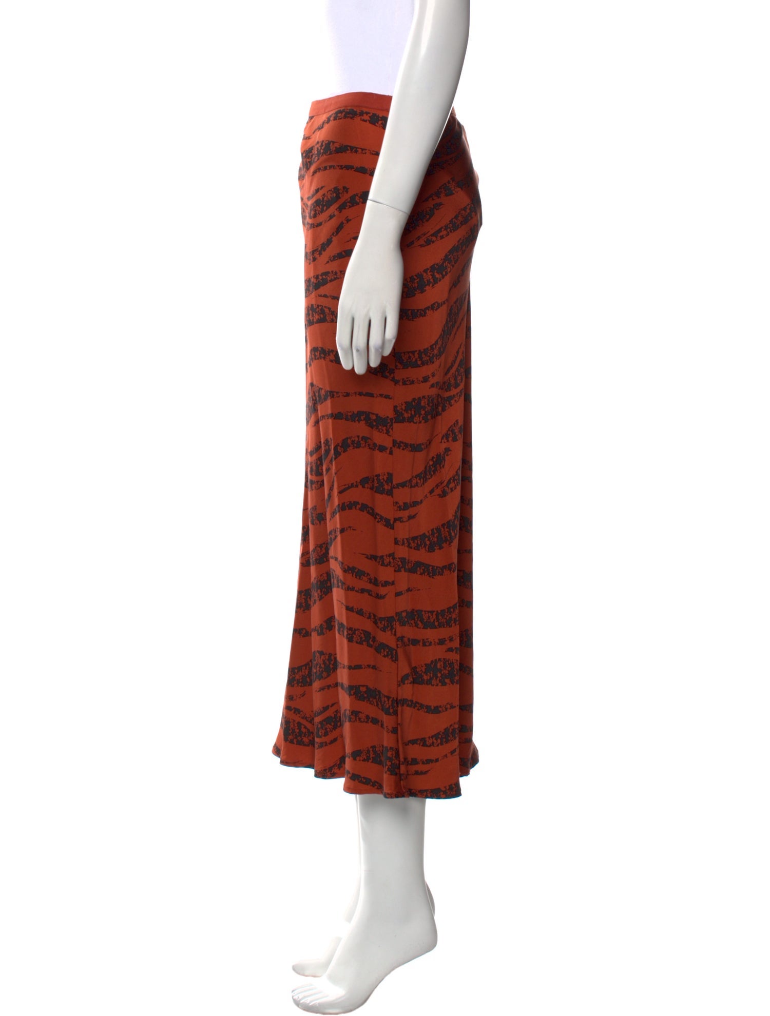 Anine Bing Silk Midi Length Skirt