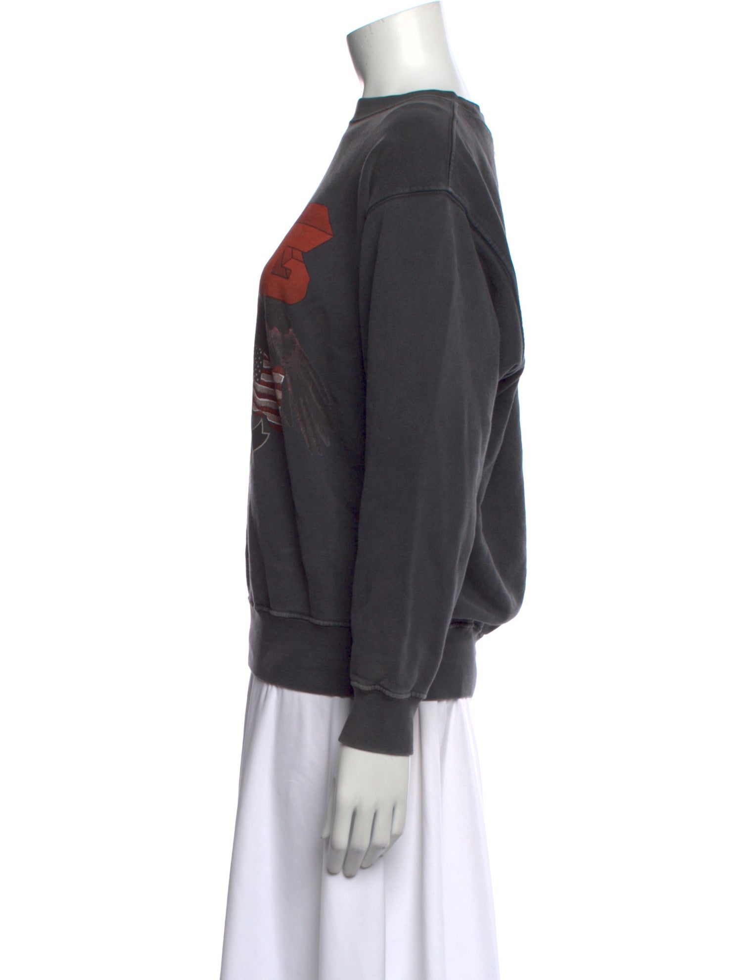 Anine Bing Graphic Print Crew Neck Sweatshirt