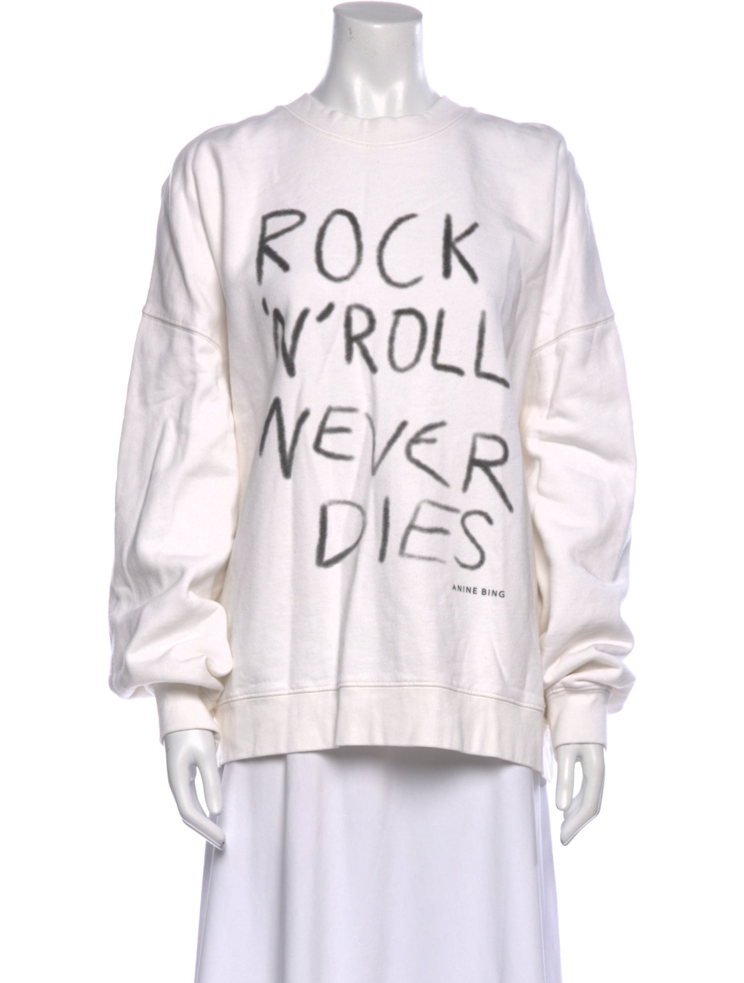 Anine Bing Graphic Print Crew Neck Sweatshirt