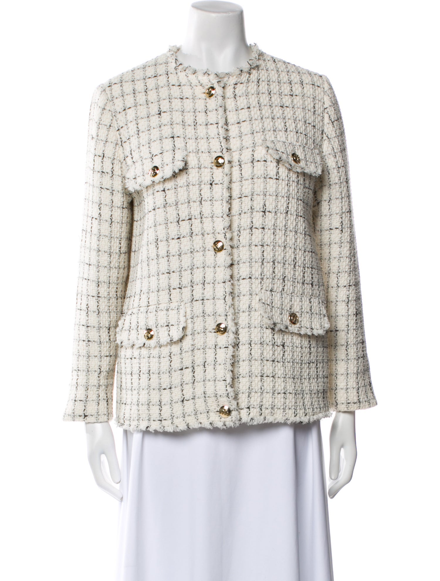 Anine Bing Tweed Pattern Blazer