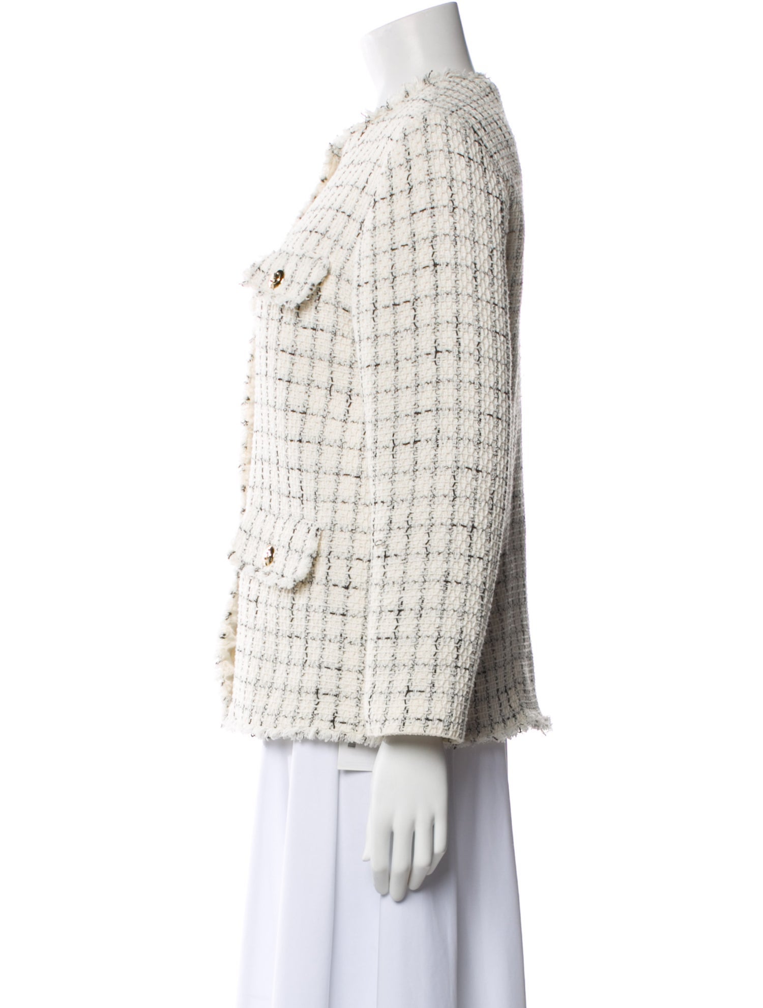 Anine Bing Tweed Pattern Blazer