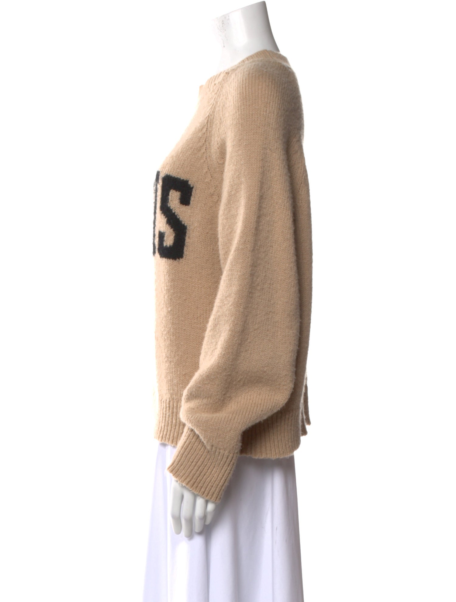 Anine Bing Merino Wool Graphic Print Sweater