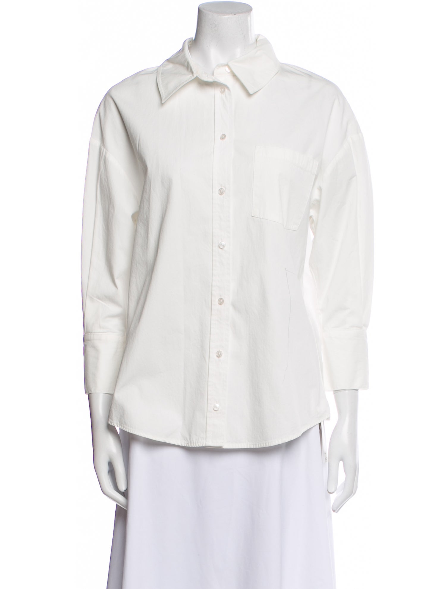 Anine Bing Three-Quarter Sleeve Button-Up Top