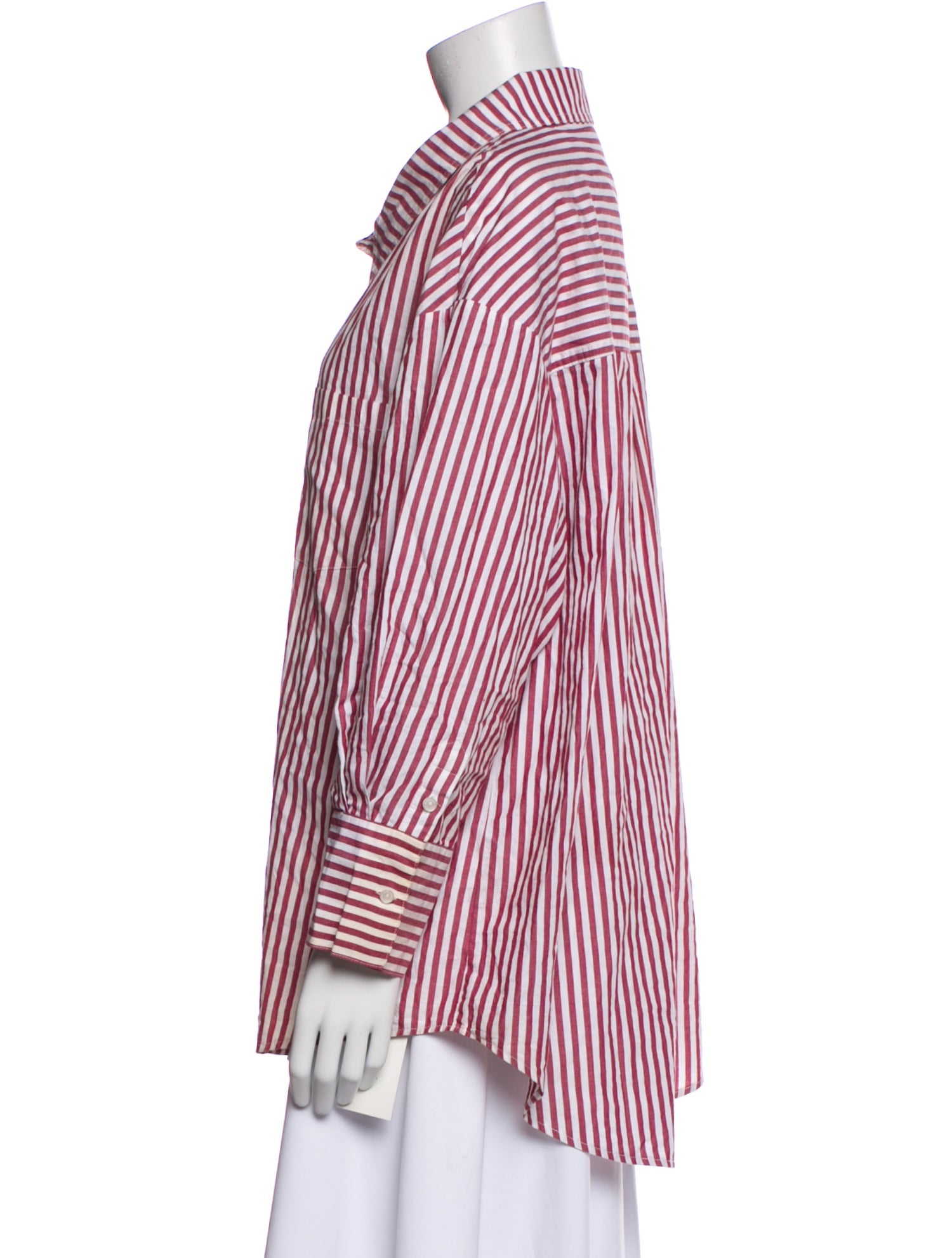 Anine Bing Striped Long Sleeve Button-Up Top