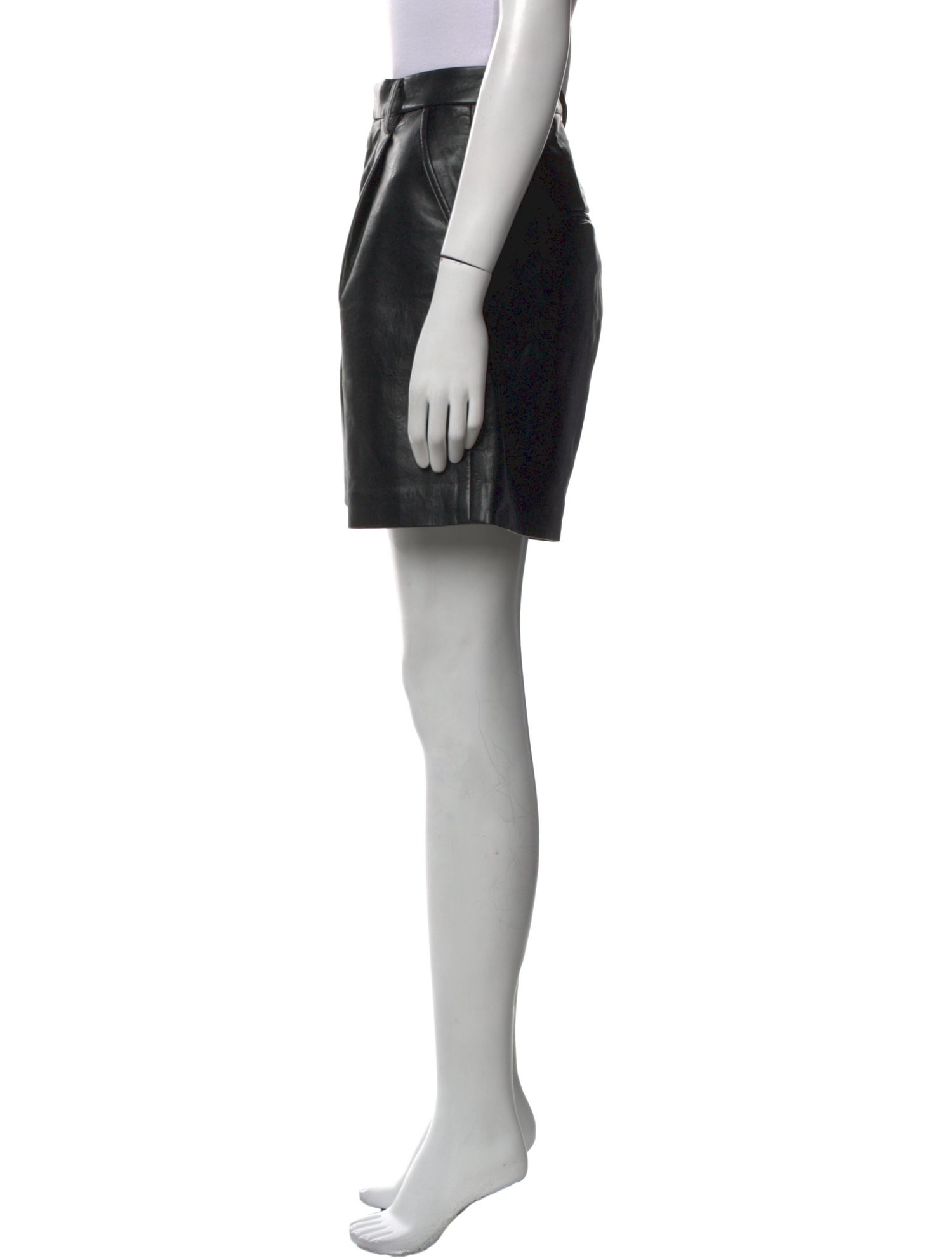 Anine Bing Leather Mini Shorts