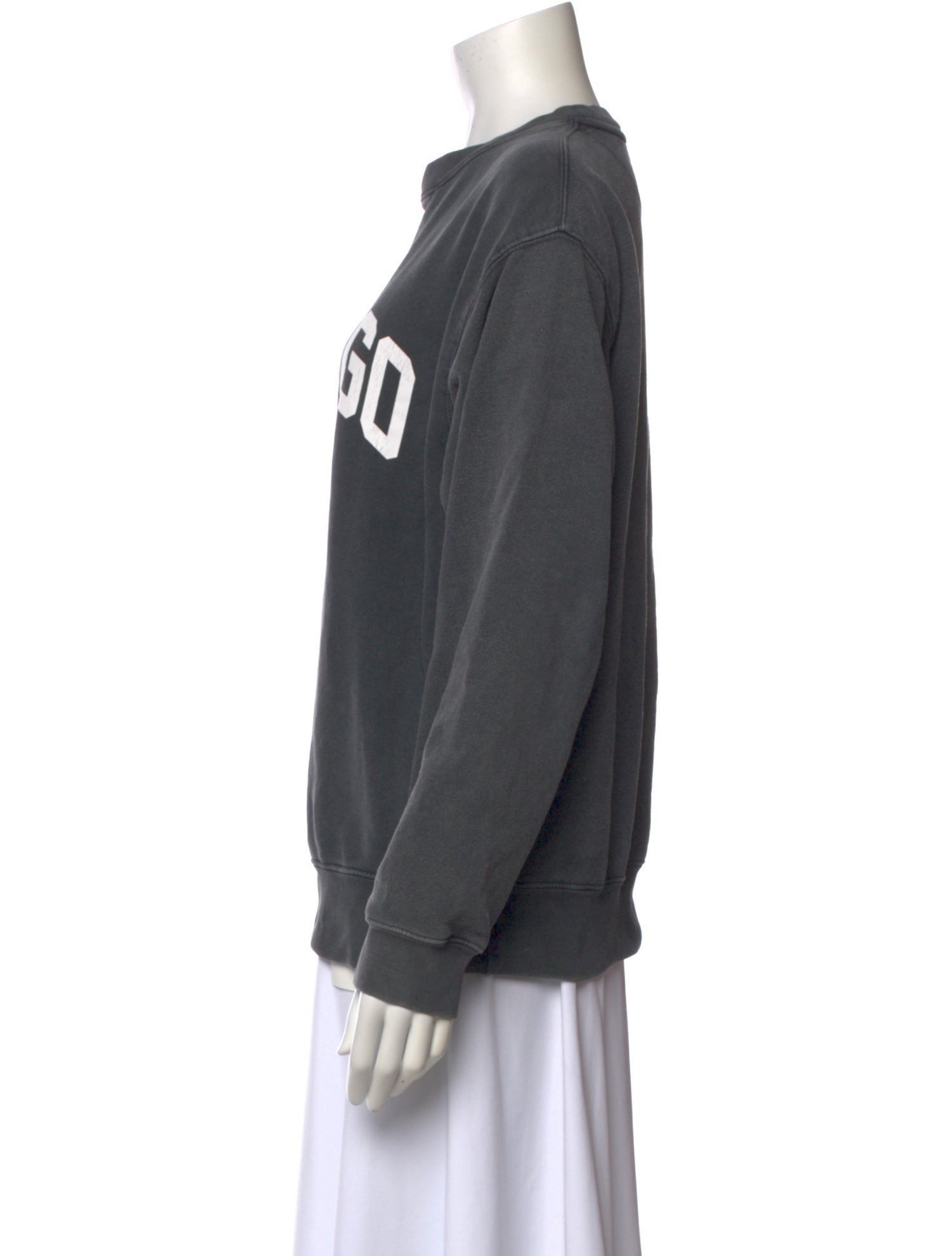 Anine Bing Graphic Print Crew Neck Sweater