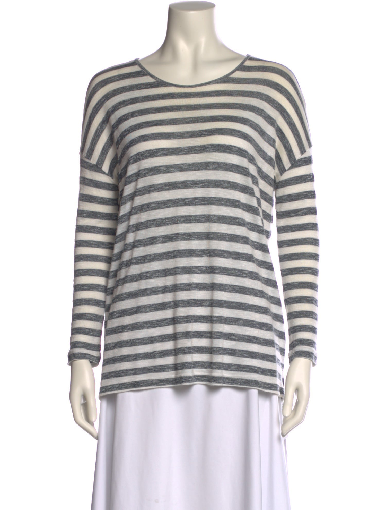 Anine Bing Striped Scoop Neck T-Shirt