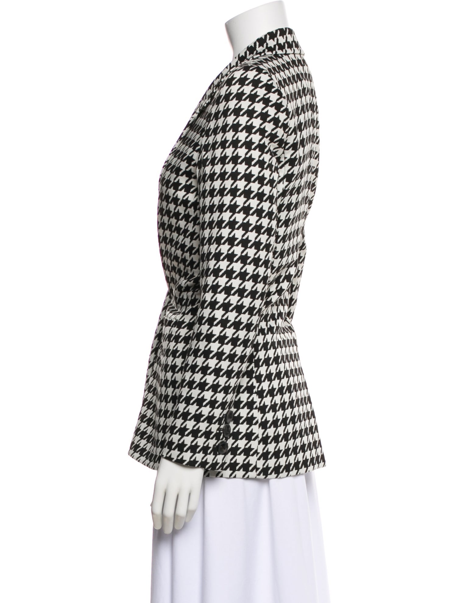 Anine Bing Houndstooth Print Blazer