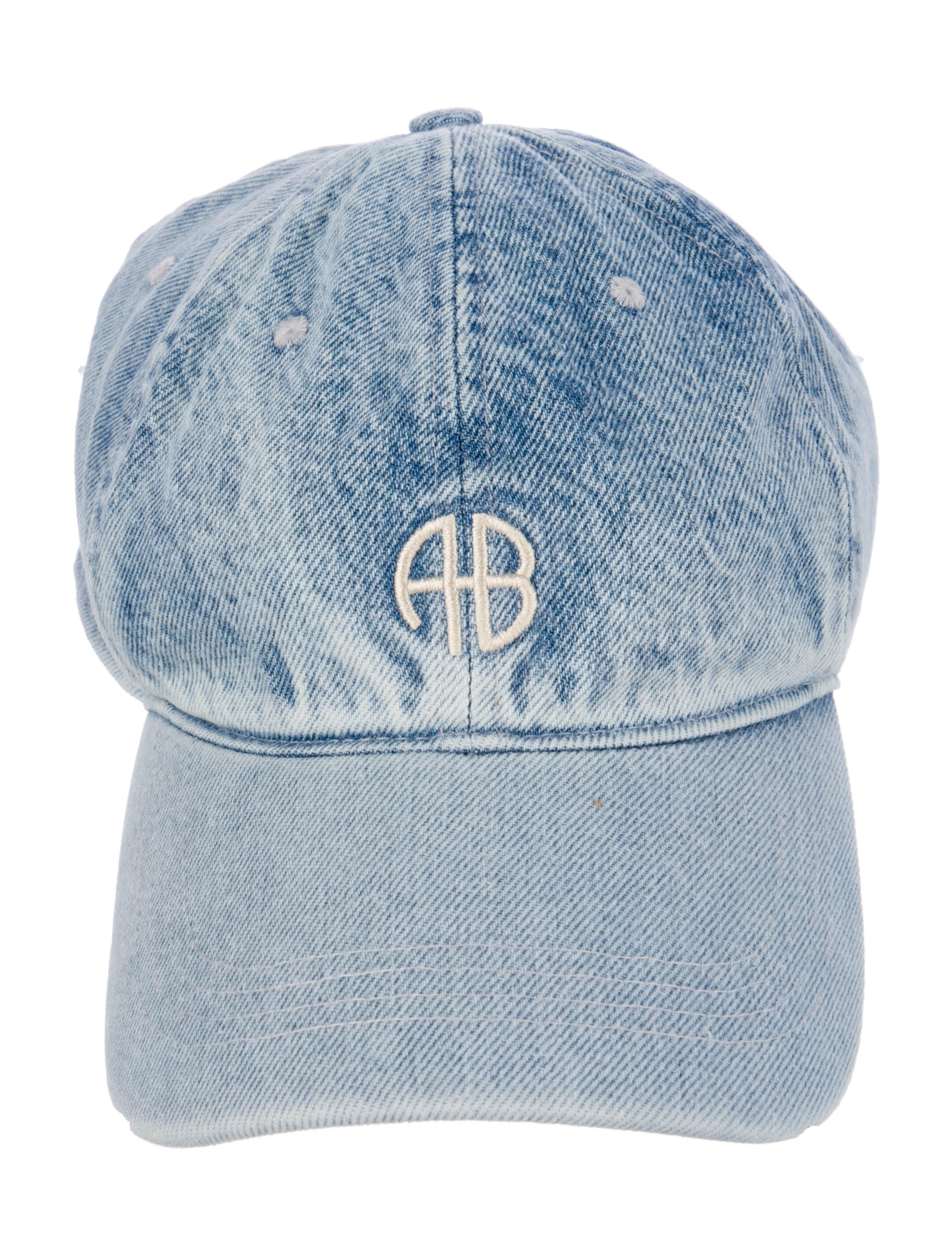 Anine Bing Demin Embroidered Hat w/Tags