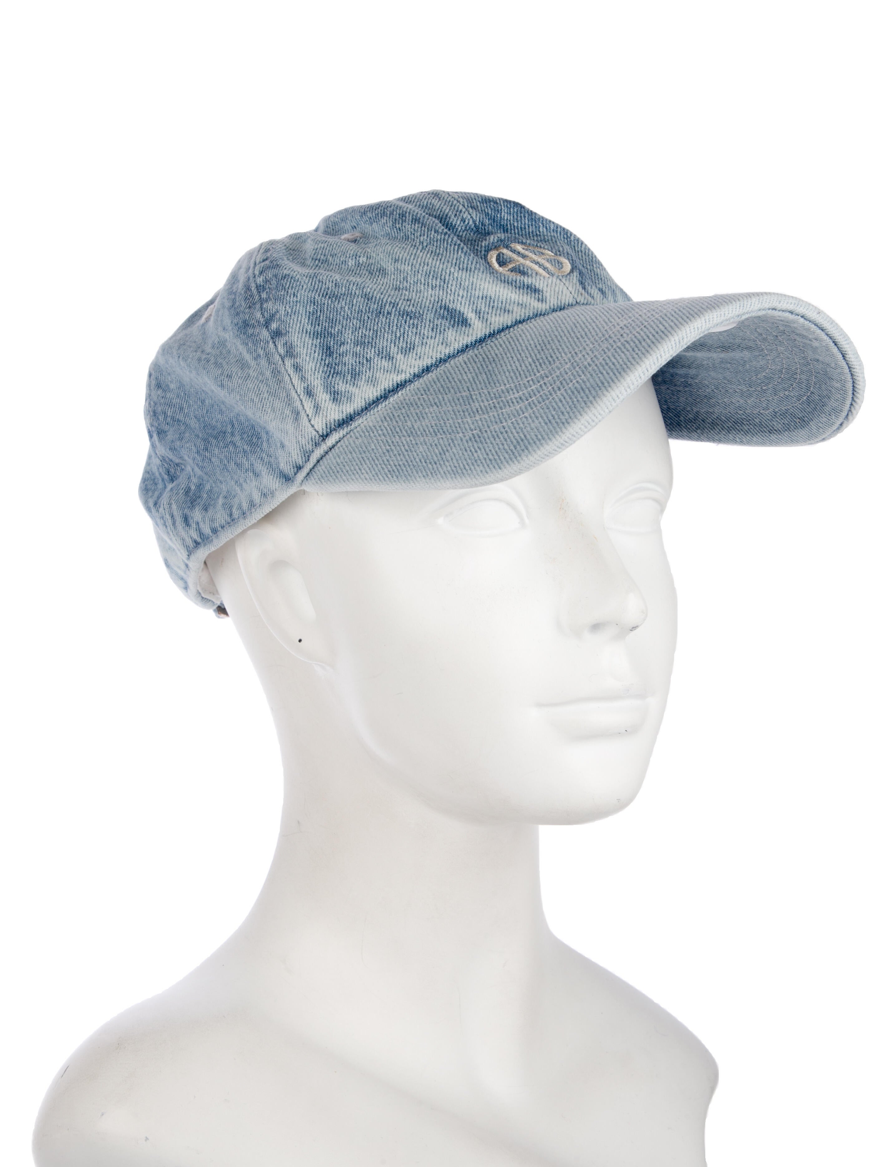 Anine Bing Demin Embroidered Hat w/Tags
