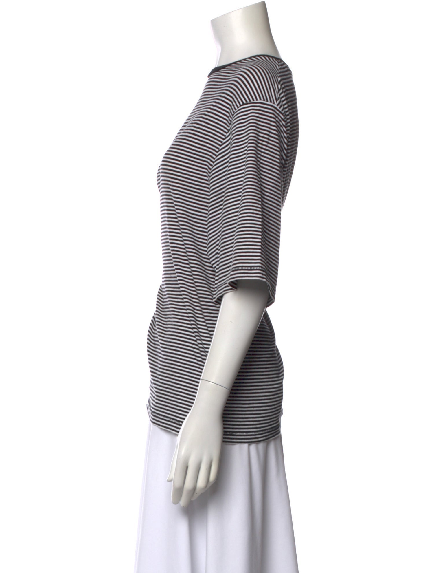 Anine Bing Striped Bateau Neckline Top