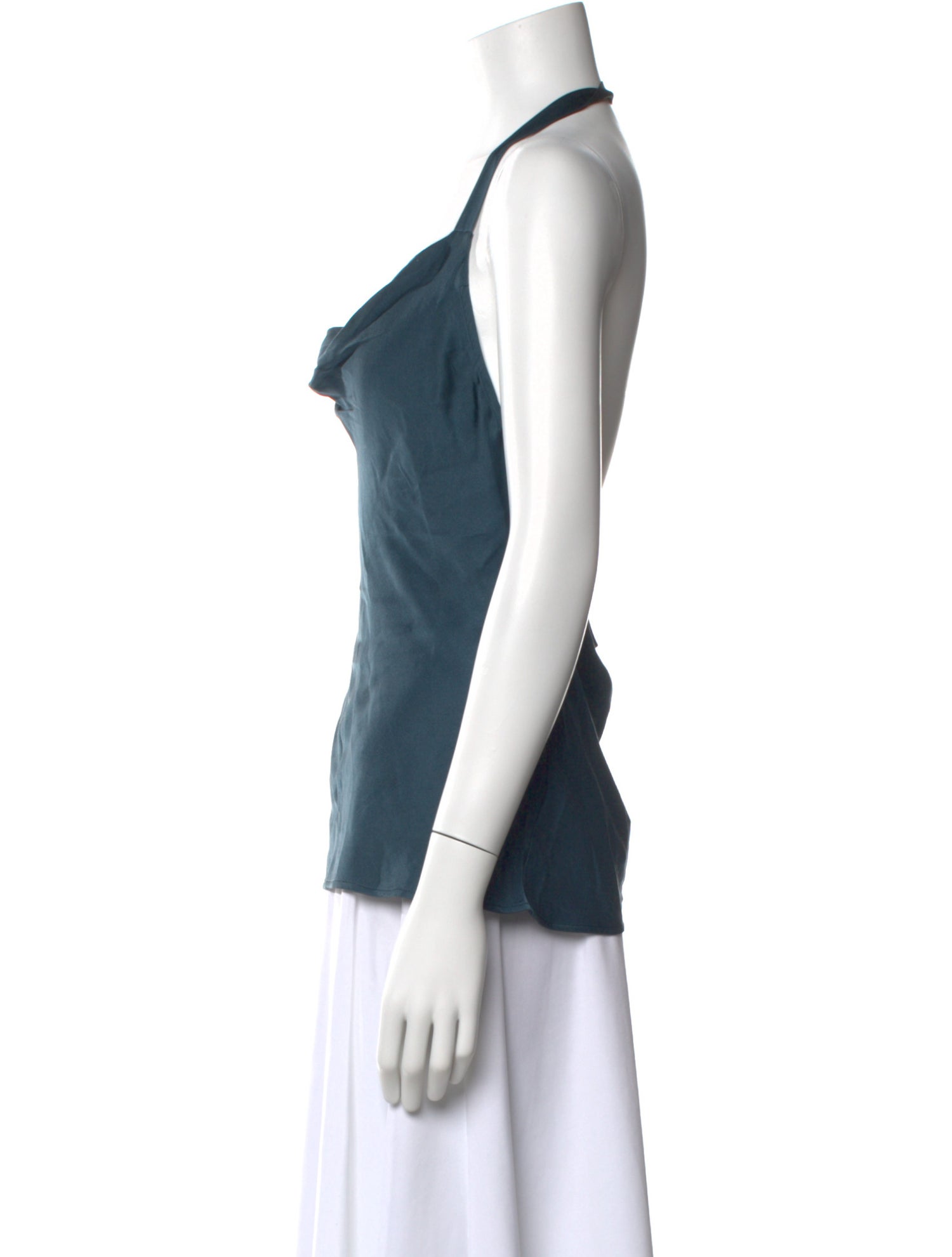 Anine Bing Silk Cowl Neck Top