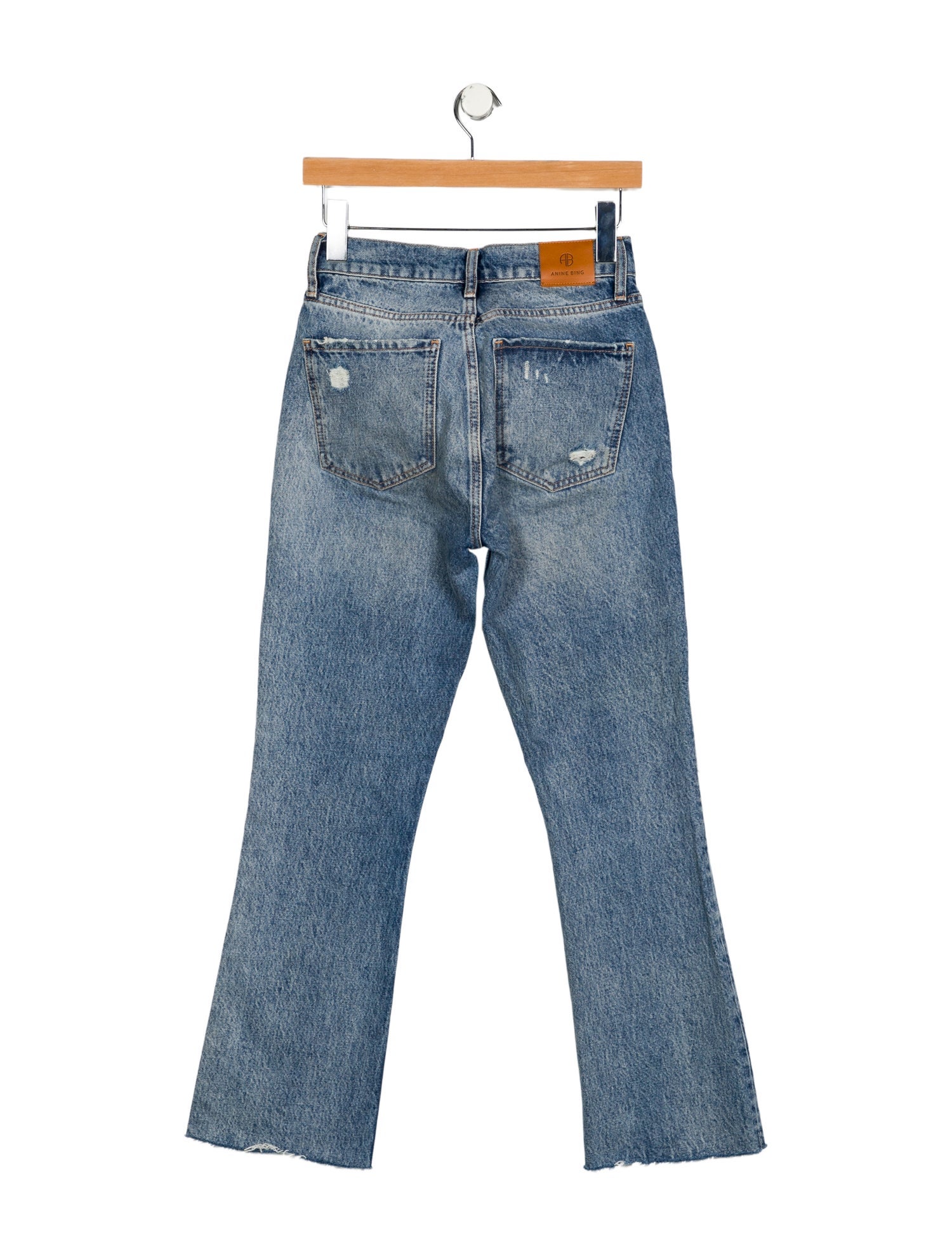 Anine Bing Mid-Rise Straight Leg Jeans