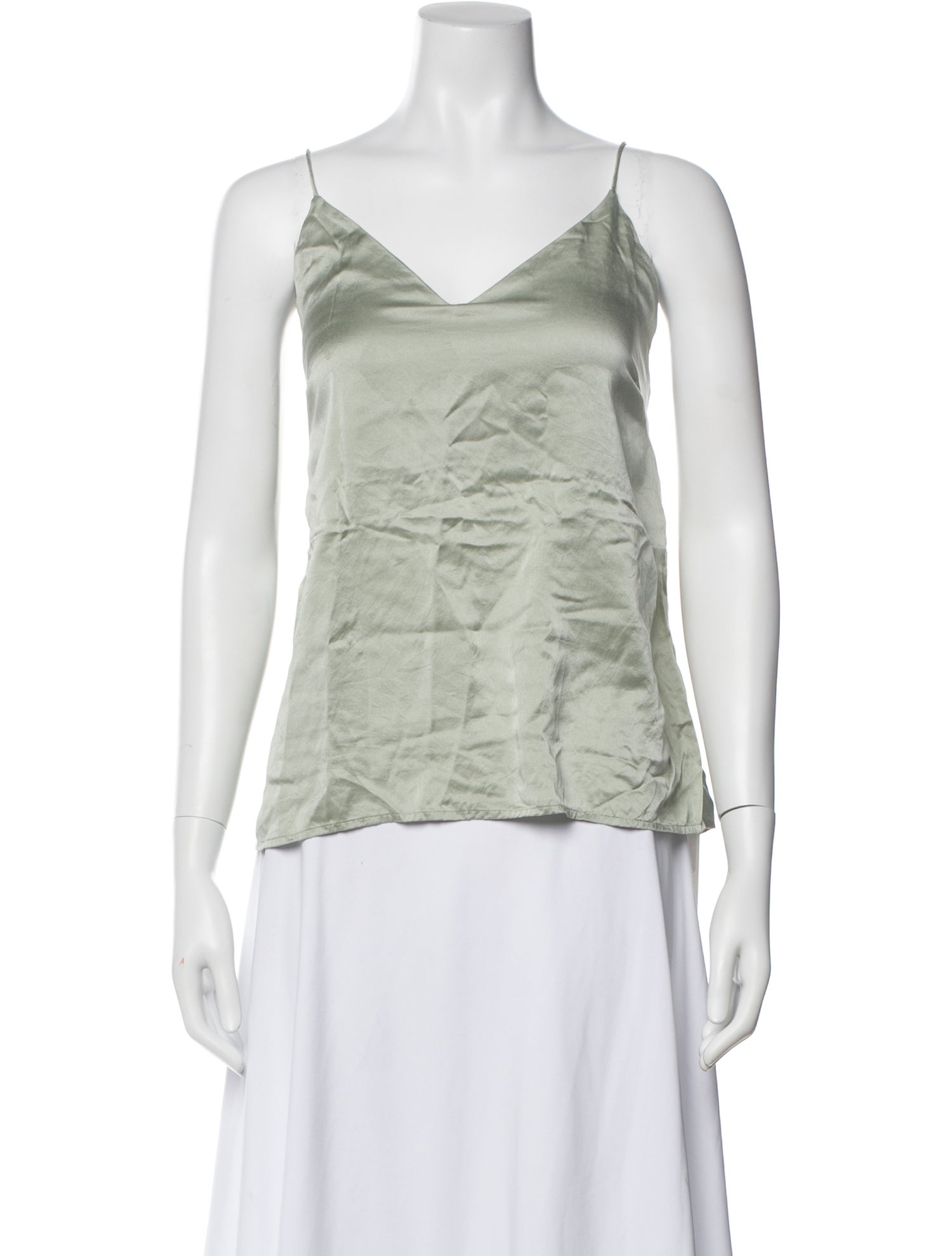 Anine Bing Silk V-Neck Top