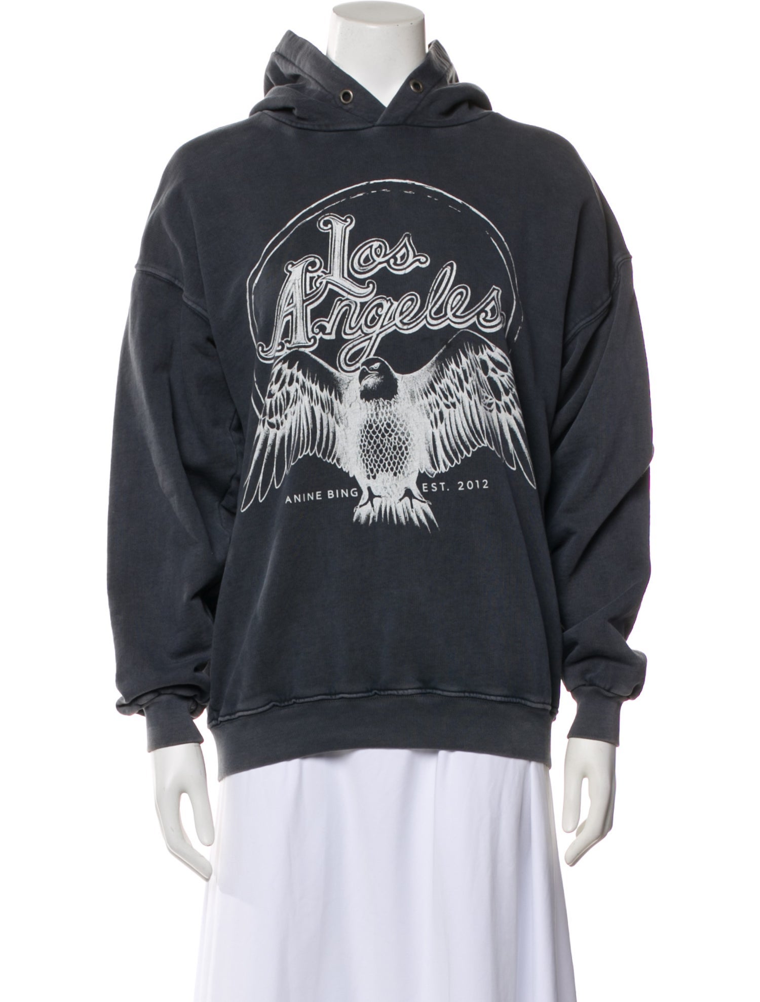 Anine Bing Graphic Print Turtleneck Sweatshirt