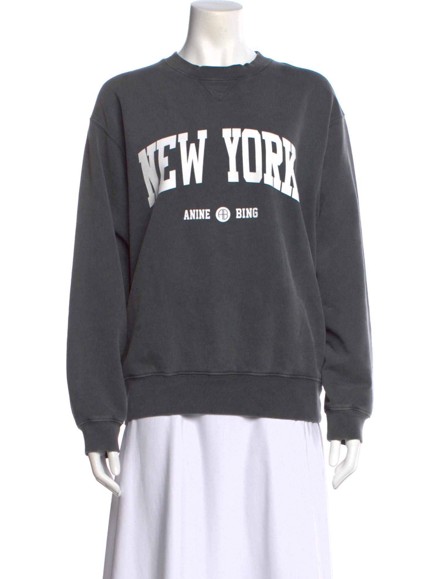 Anine Bing Graphic Print Crew Neck Sweatshirt
