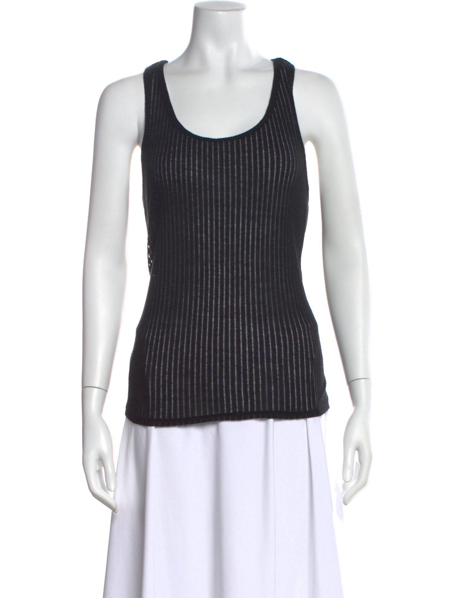 Anine Bing Striped Scoop Neck Top