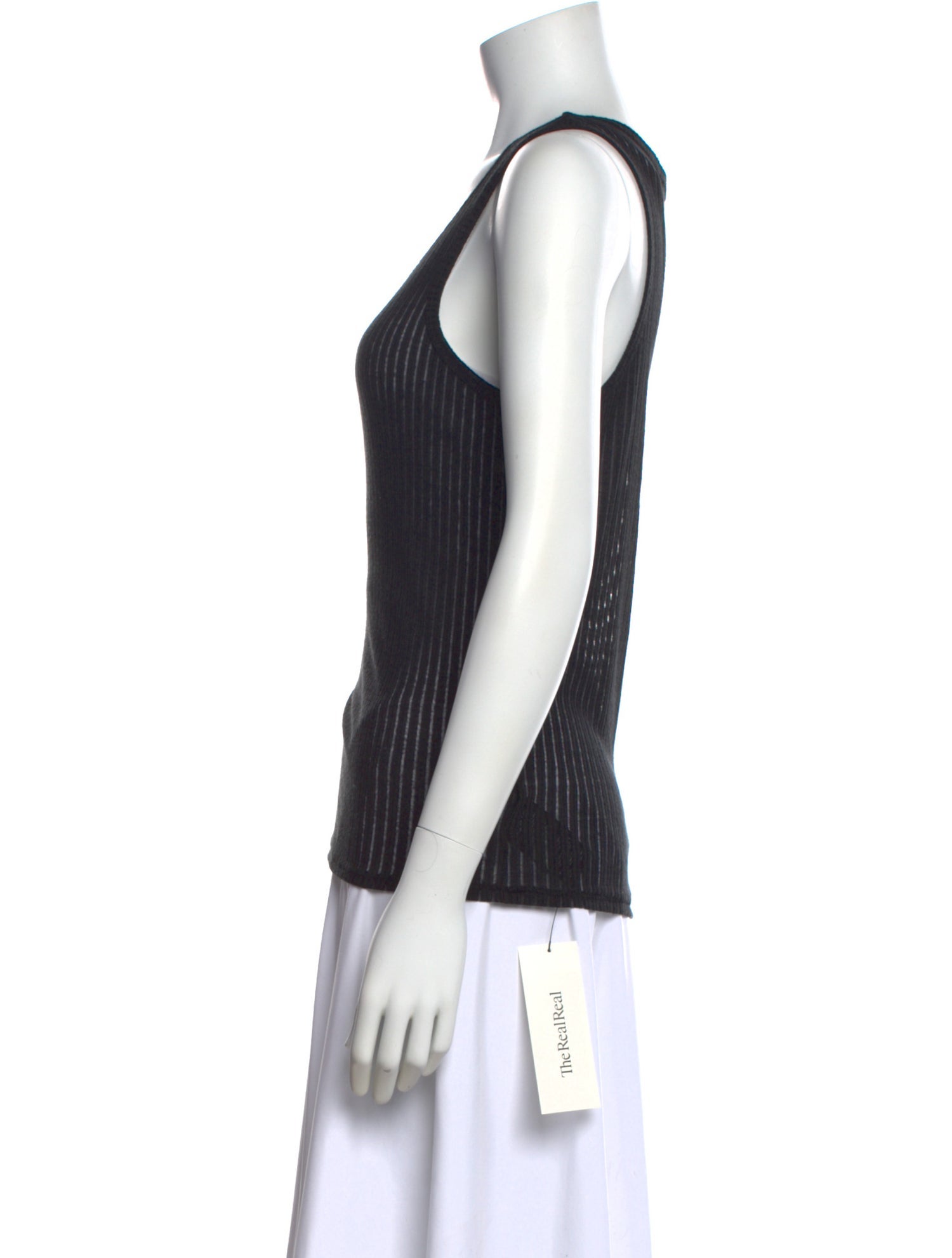 Anine Bing Striped Scoop Neck Top