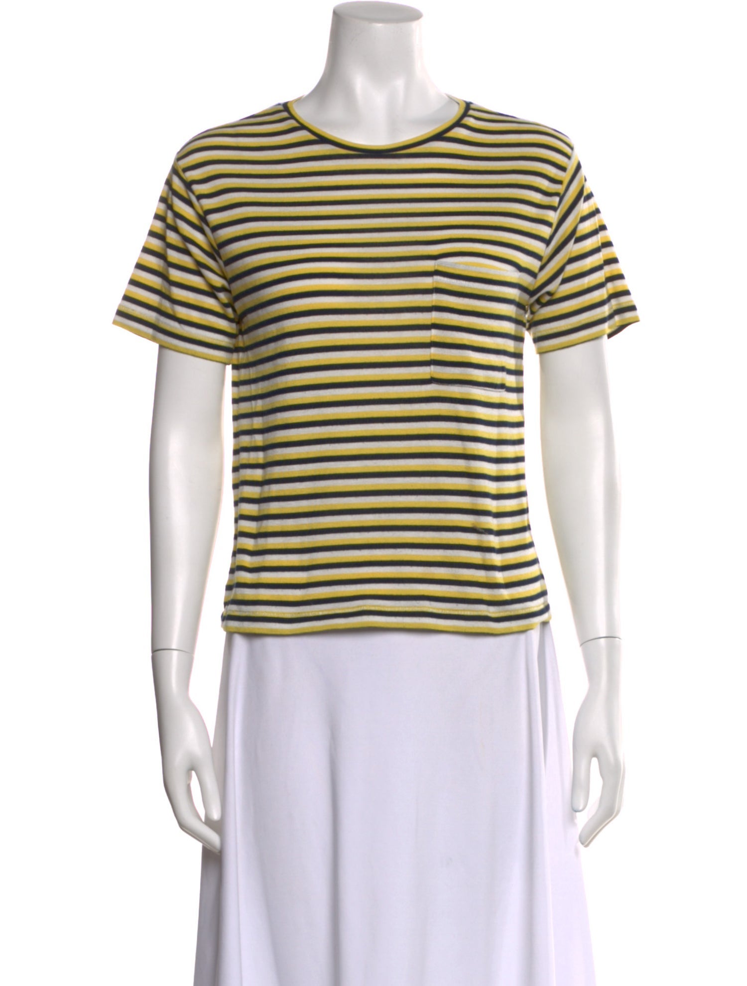 Anine Bing Striped Crew Neck T-Shirt