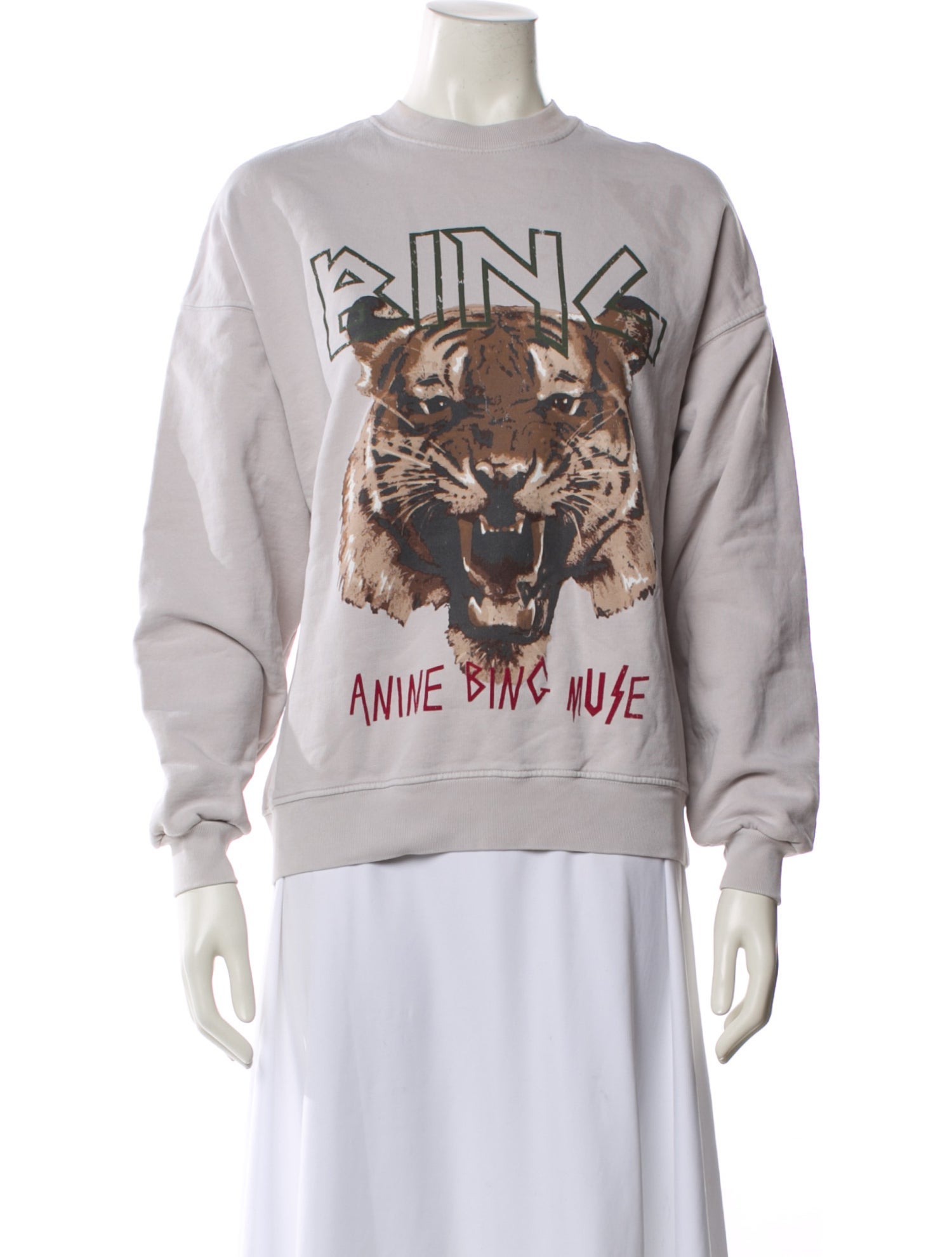 Anine Bing Graphic Print Crew Neck Sweatshirt