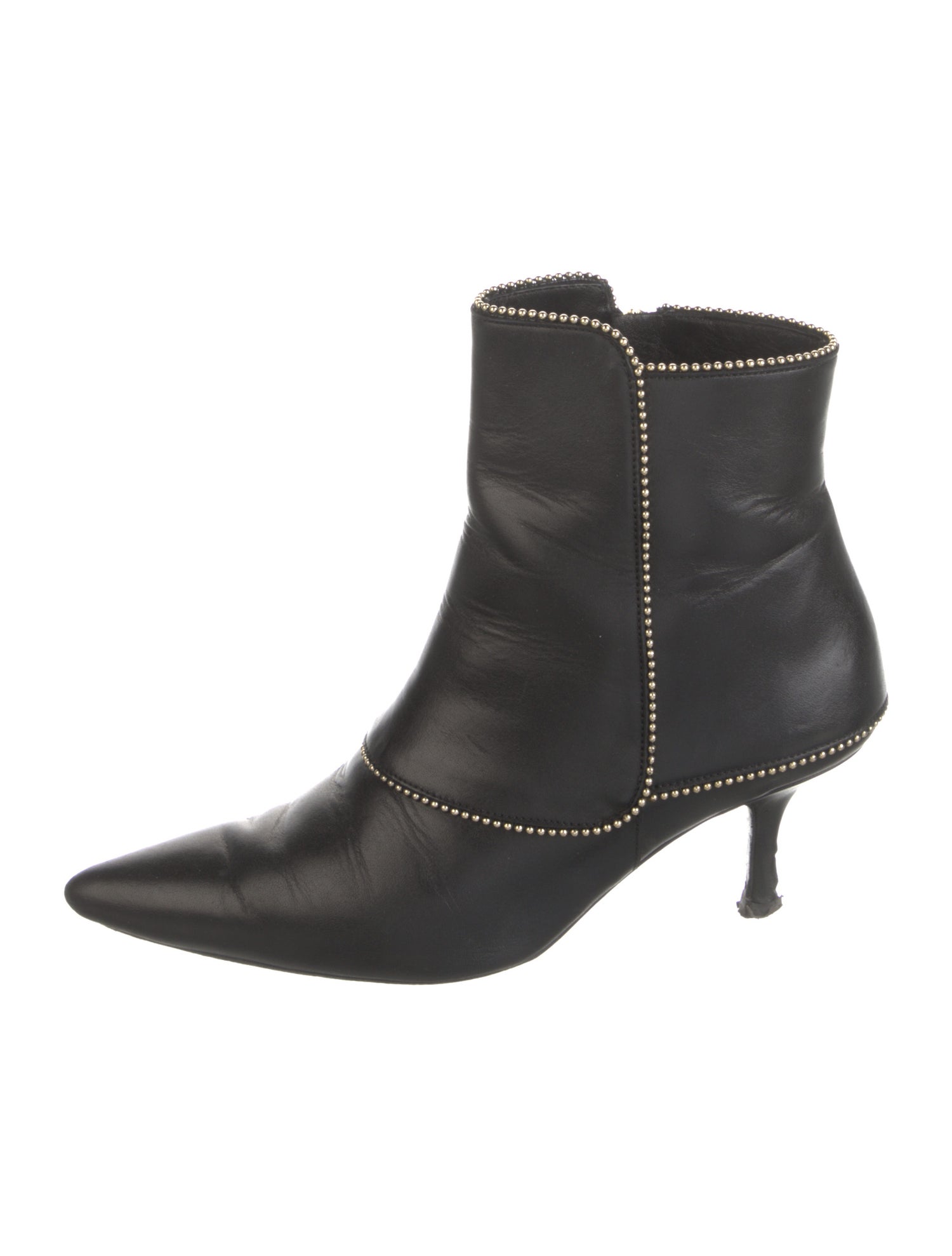 Anine Bing Leather Studded Accents Boots