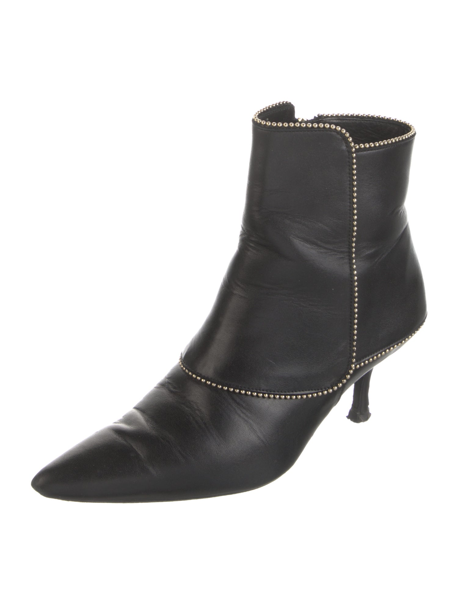Anine Bing Leather Studded Accents Boots