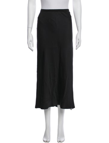 Pre-owned Anine Bing Silk Midi Length Skirt In Blue