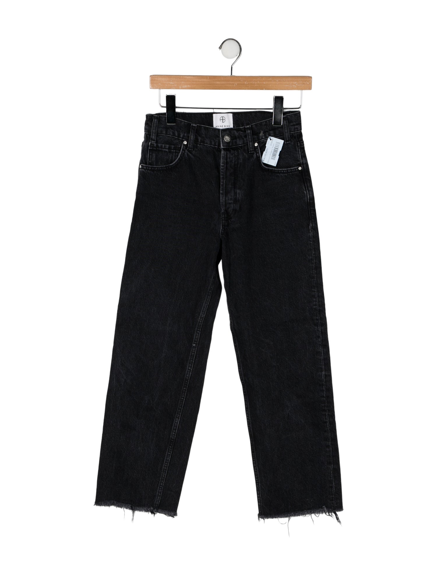 Anine Bing Mid-Rise Straight Leg Jeans