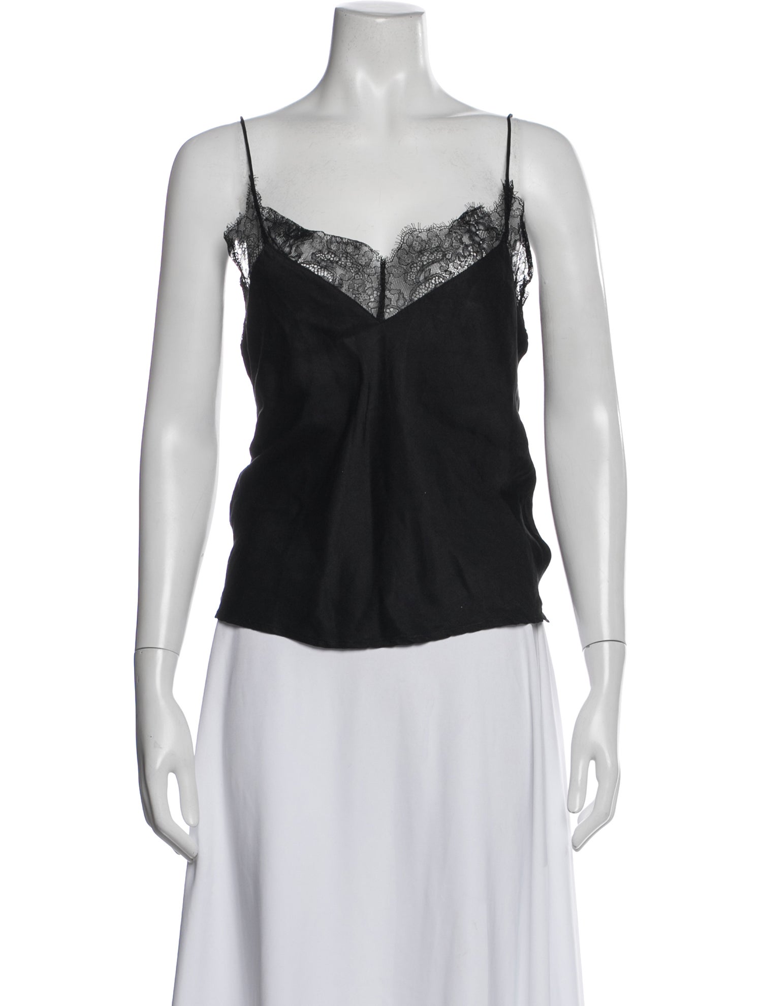 Anine Bing Silk V-Neck Top