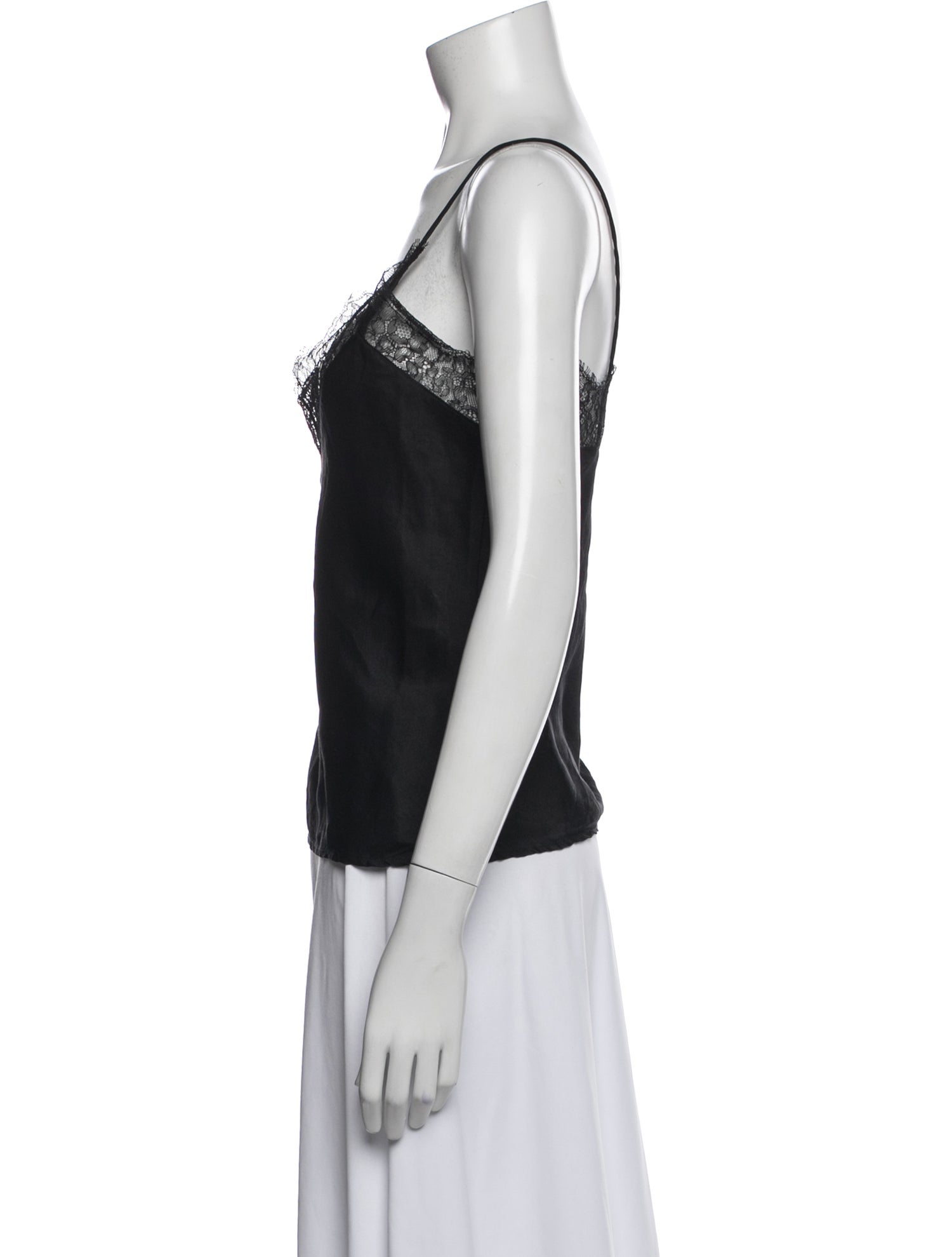 Anine Bing Silk V-Neck Top