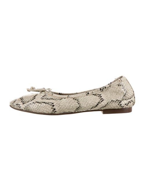 Schutz Embossed Leather Ballet Flats black