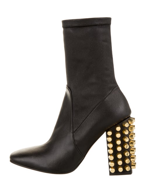 Schutz Leather Ankle Boots Black